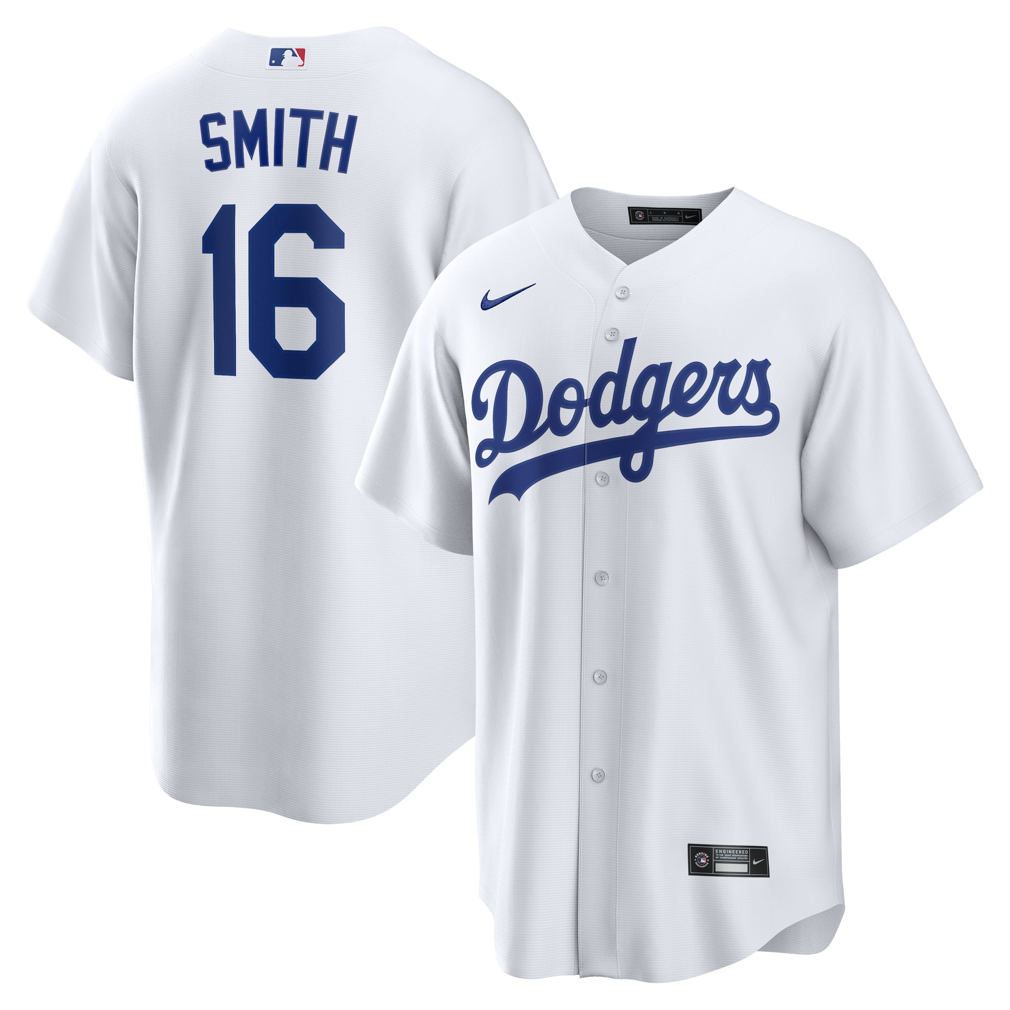 Will Smith Los Angeles Dodgers Home Jersey - White - Image 2