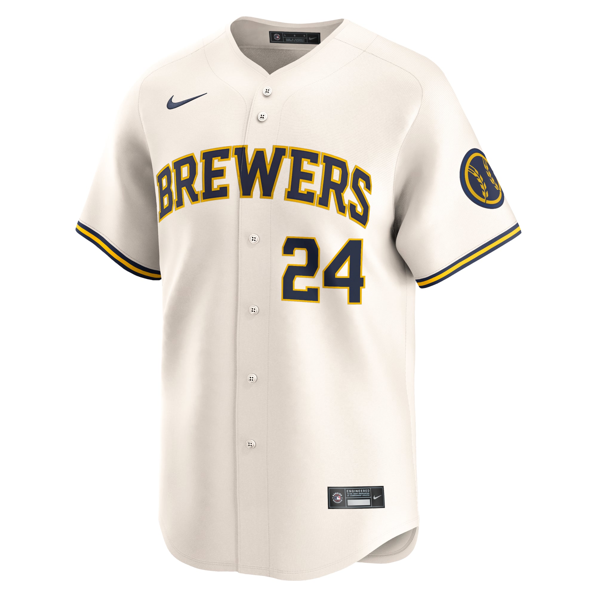 William Contreras Milwaukee Brewers Home Limited Player Jersey - Cream - Image 3