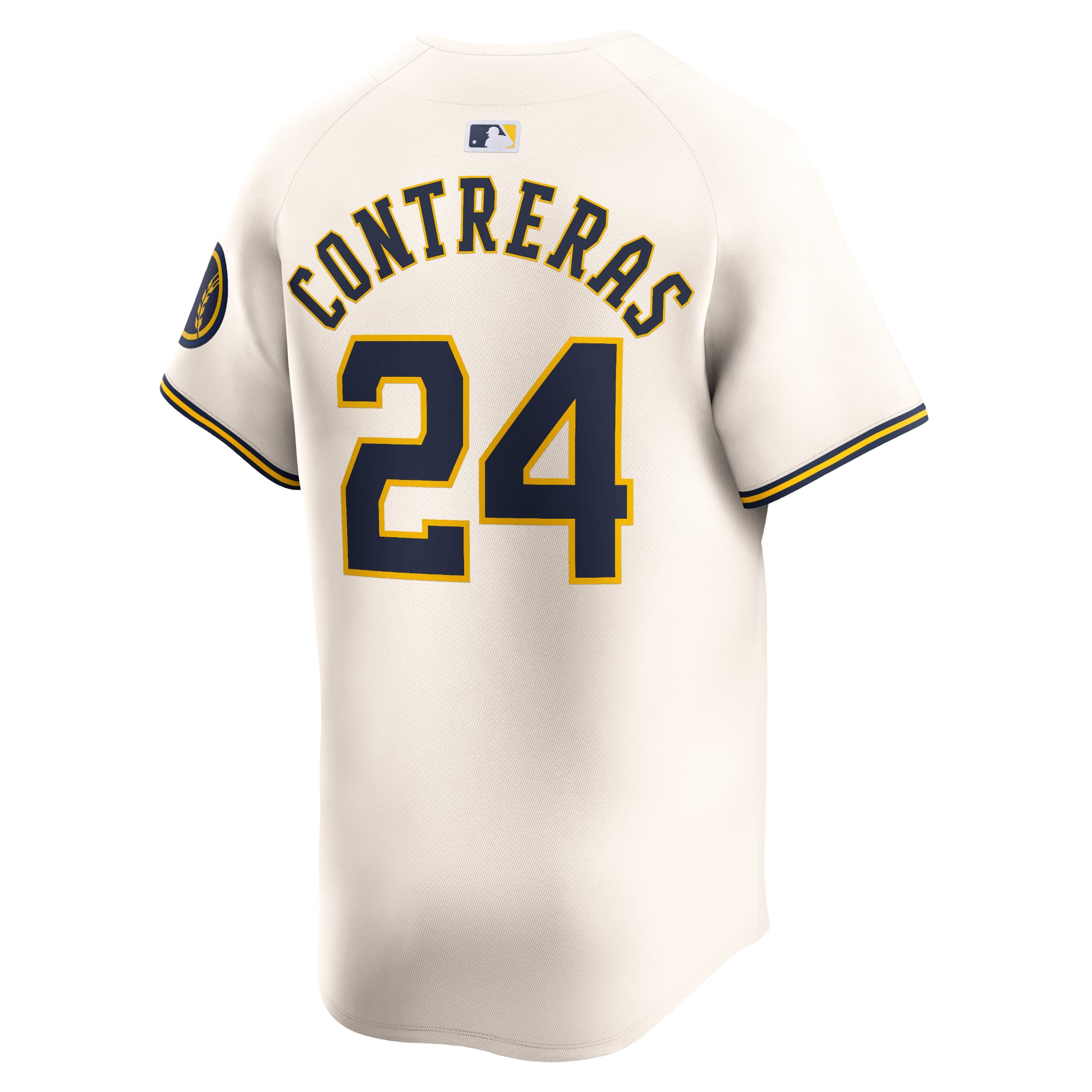 William Contreras Milwaukee Brewers Home Limited Player Jersey - Cream - Image 4