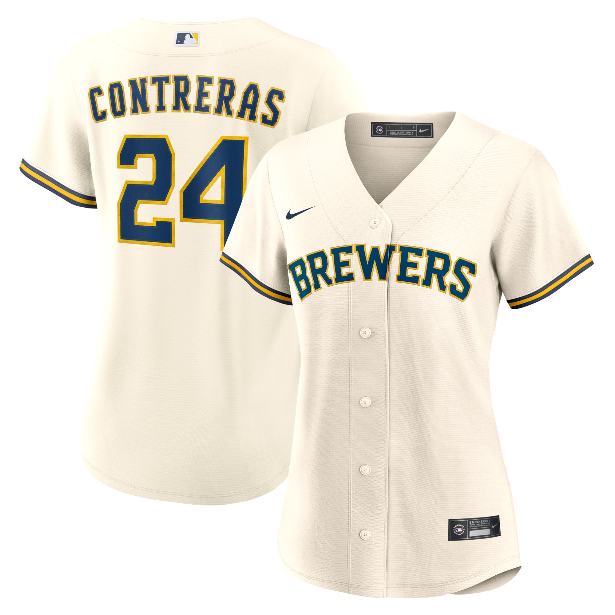 William Contreras Milwaukee Brewers Women's Home Jersey - Cream - Image 2