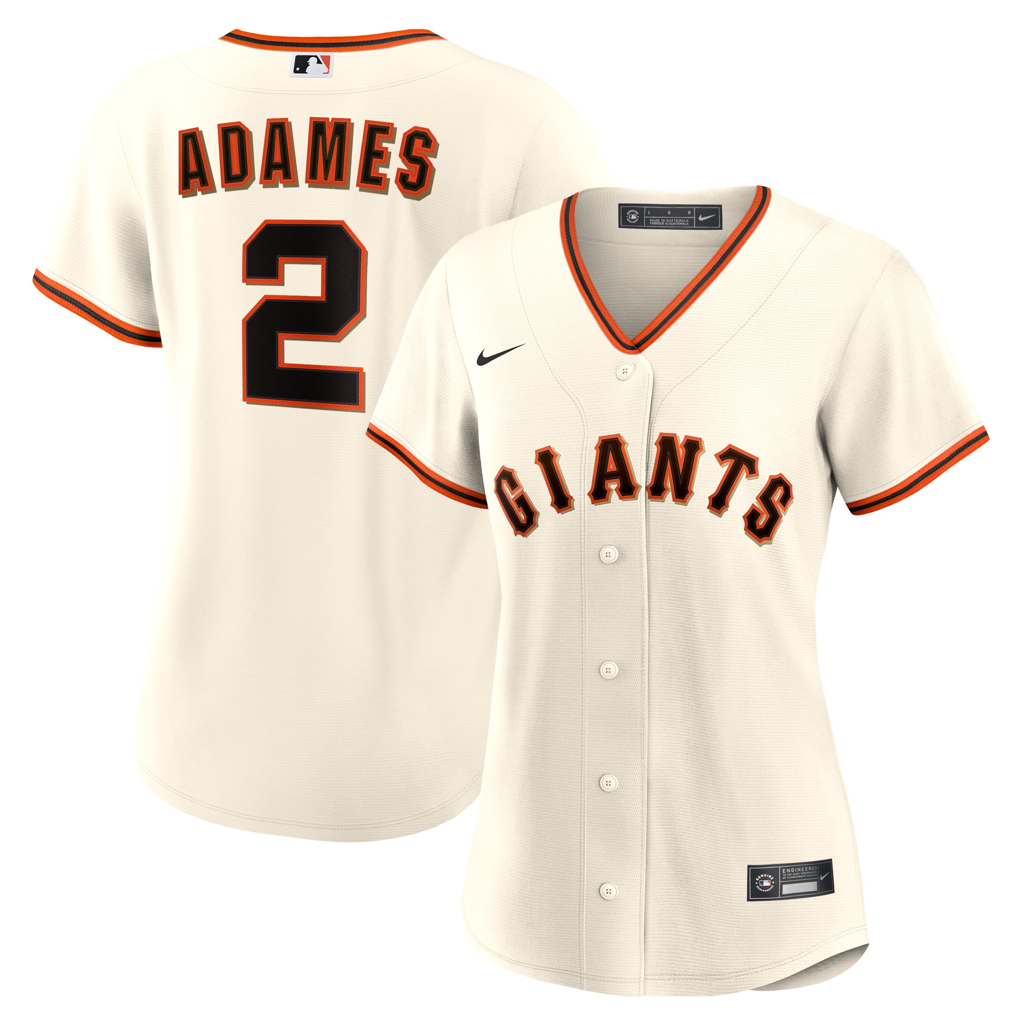 Willy Adames San Francisco Giants Women's Home Jersey - Cream - Image 2