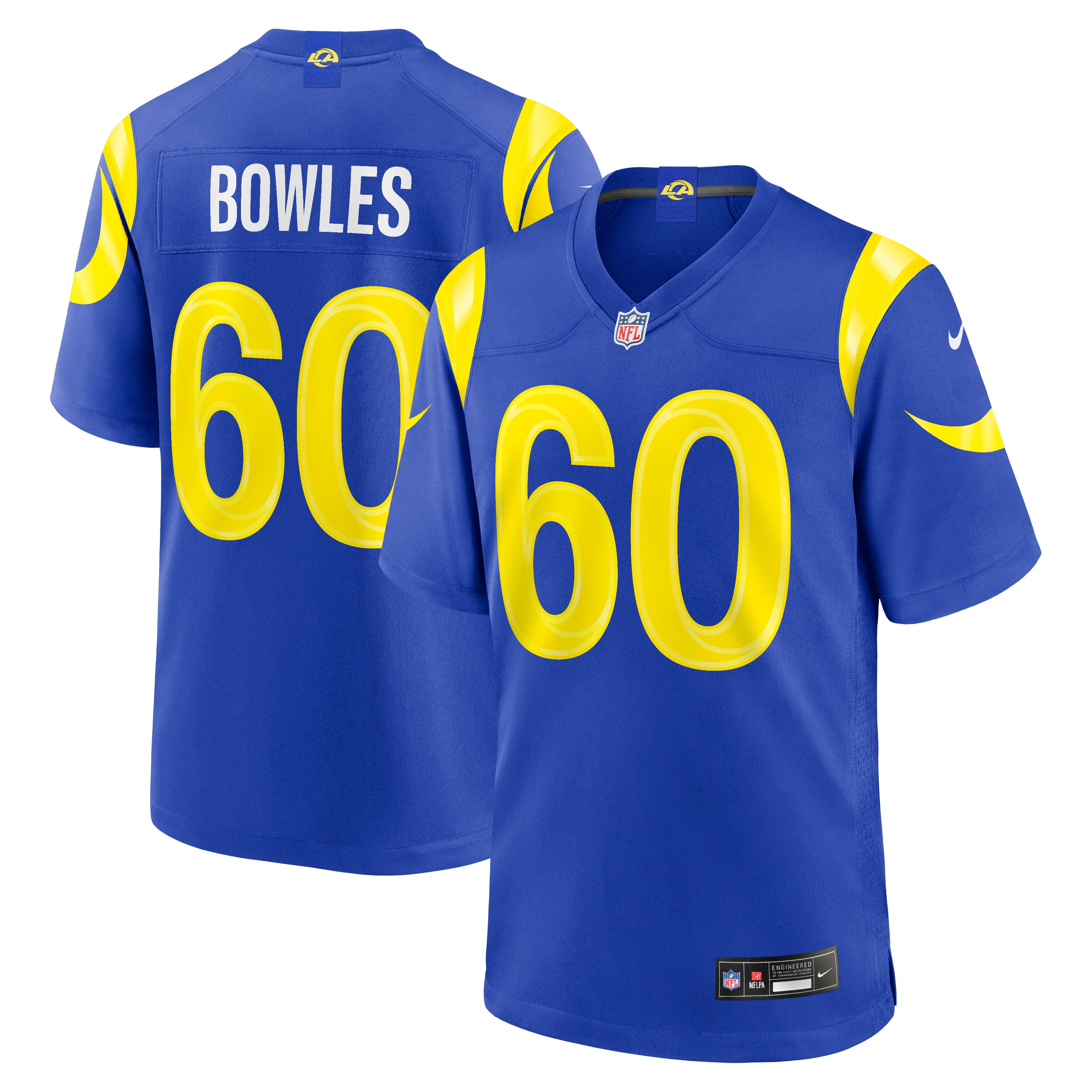 Wyatt Bowles Los Angeles Rams Team Game Jersey - Royal - Image 2