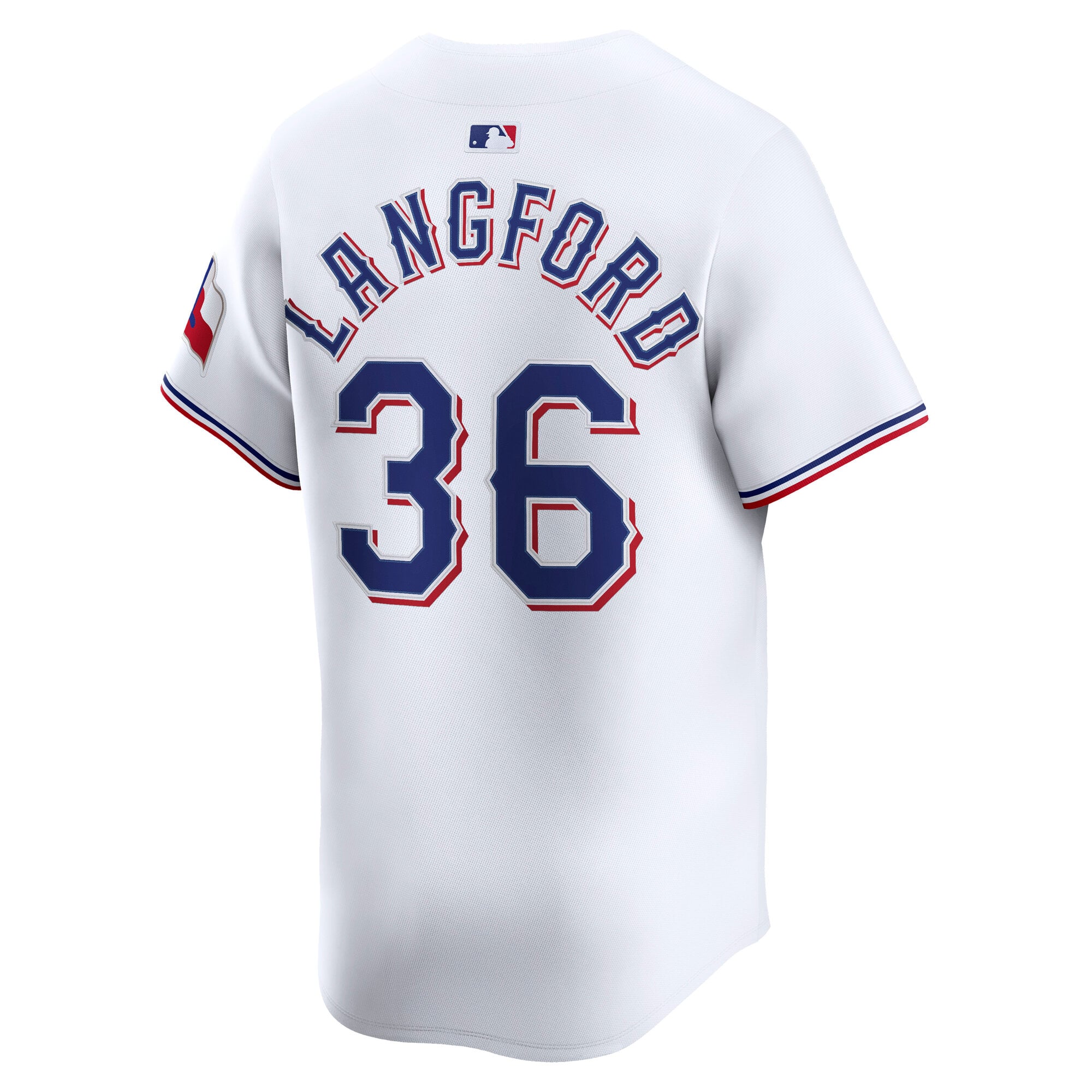 Wyatt Langford Texas Rangers Home Limited Player Jersey - White - Image 4