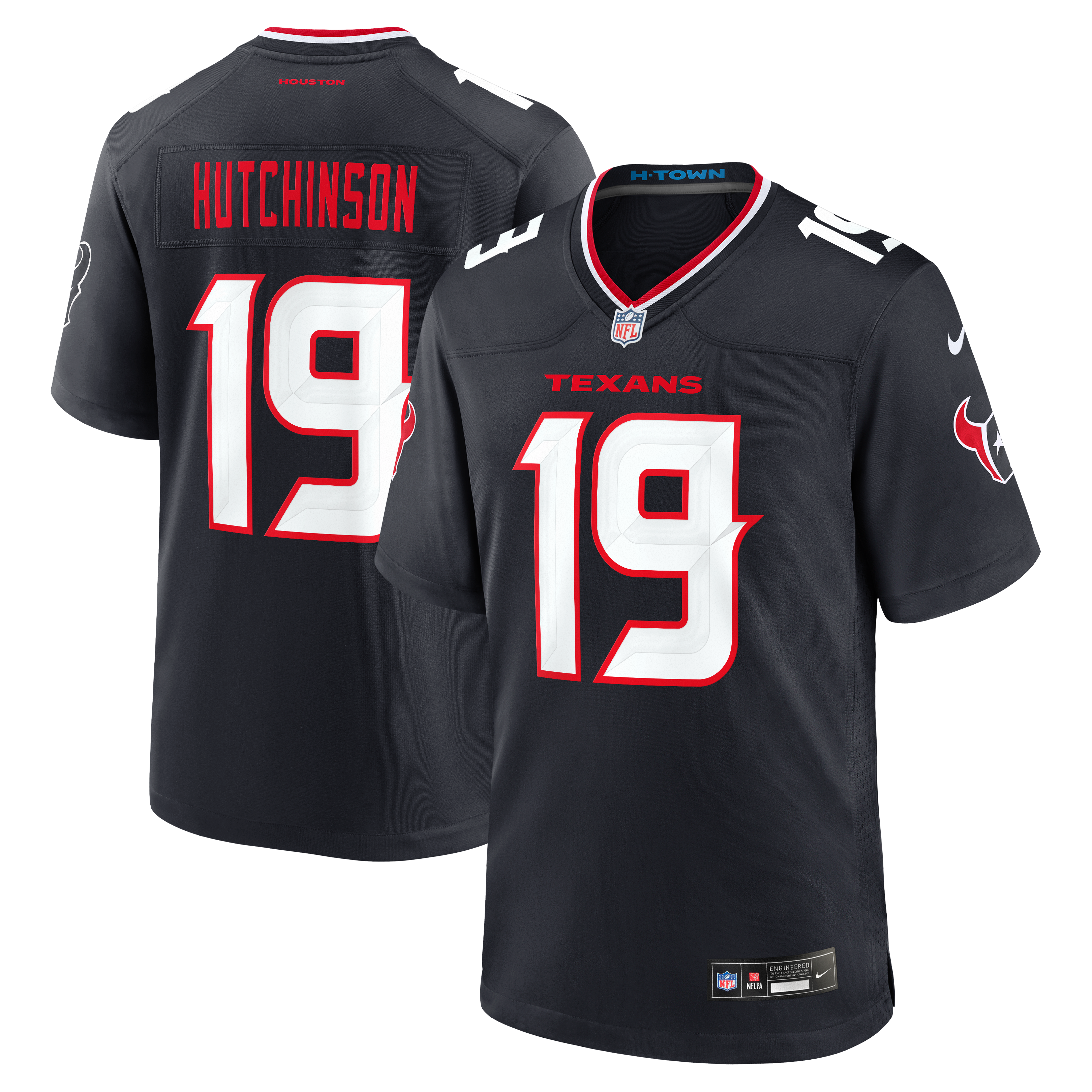 Xavier Hutchinson Houston Texans Team Game Jersey - Navy - Image 2