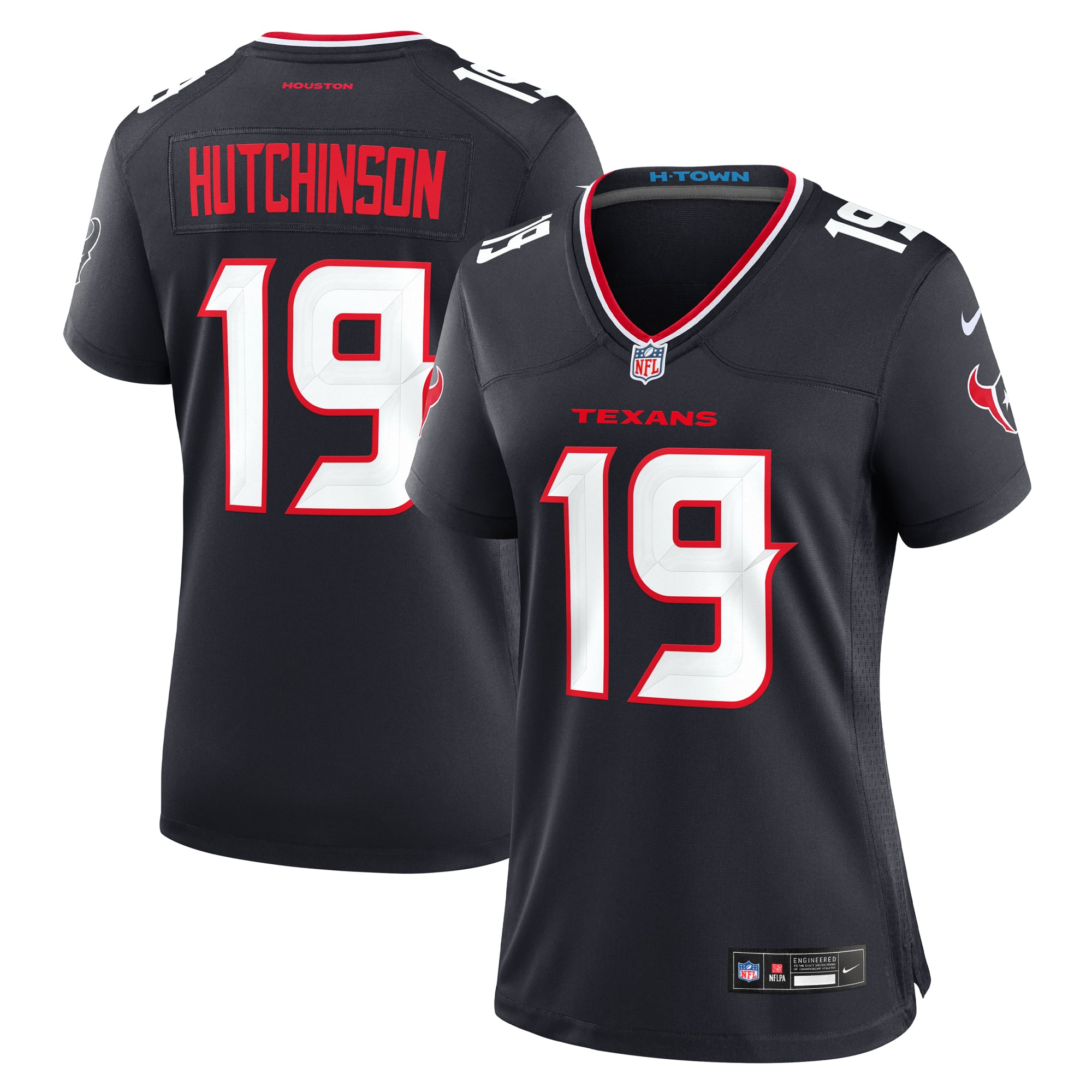 Xavier Hutchinson Houston Texans Women's Team Game Jersey - Navy - Image 2