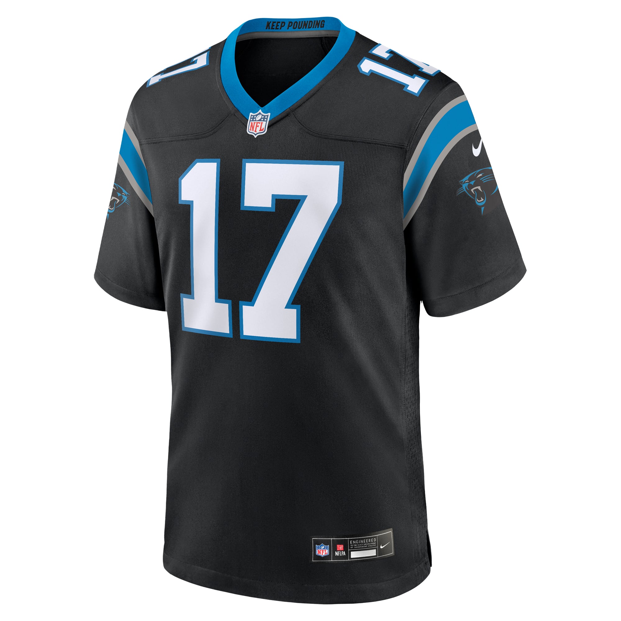 Xavier Legette Carolina Panthers Alternate Game Jersey - Black - Image 3