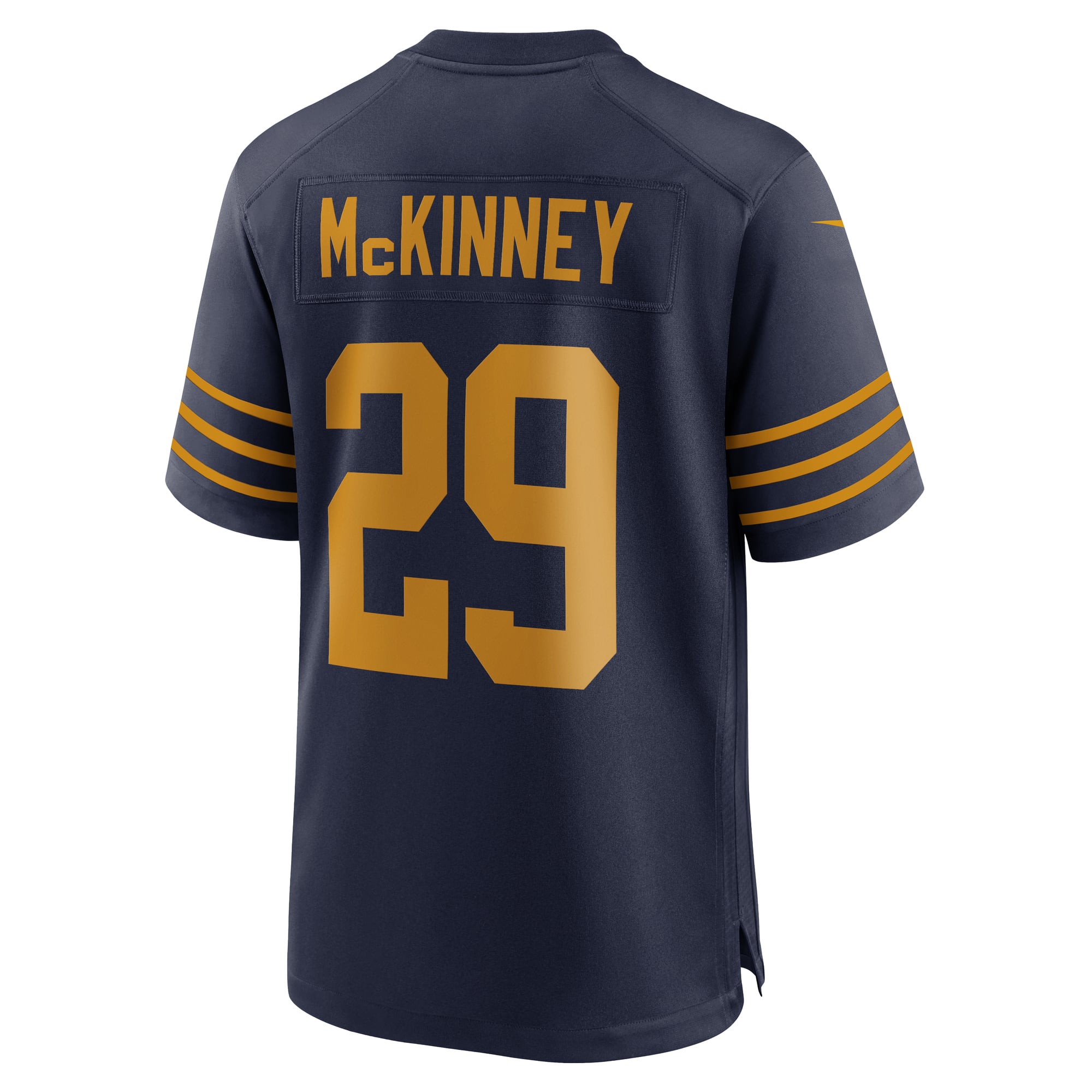 Xavier McKinney Green Bay Packers Team Game Jersey - Green - Navy - Image 4