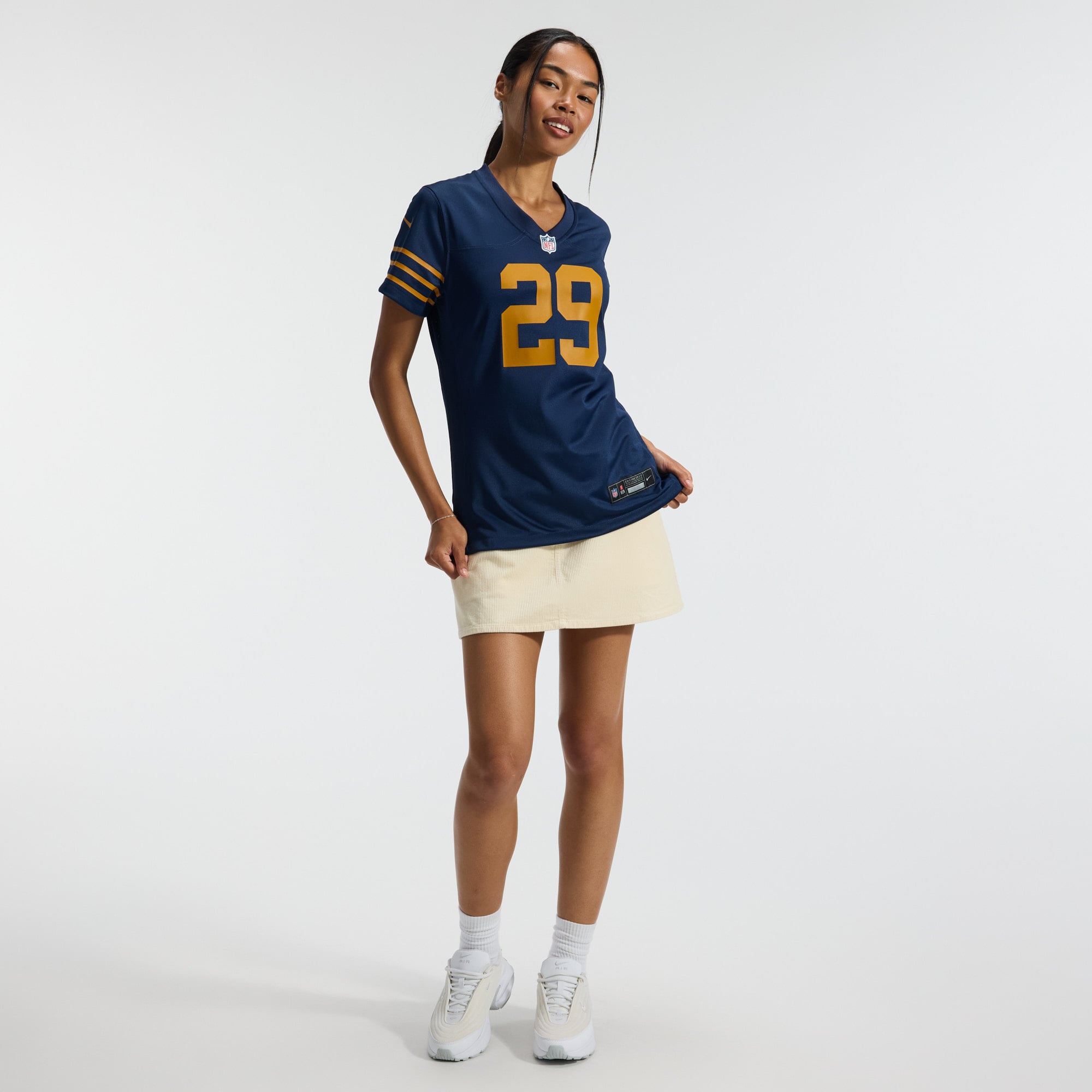 Xavier McKinney Green Bay Packers Women's Team Game Jersey - Green - Navy - Image 5
