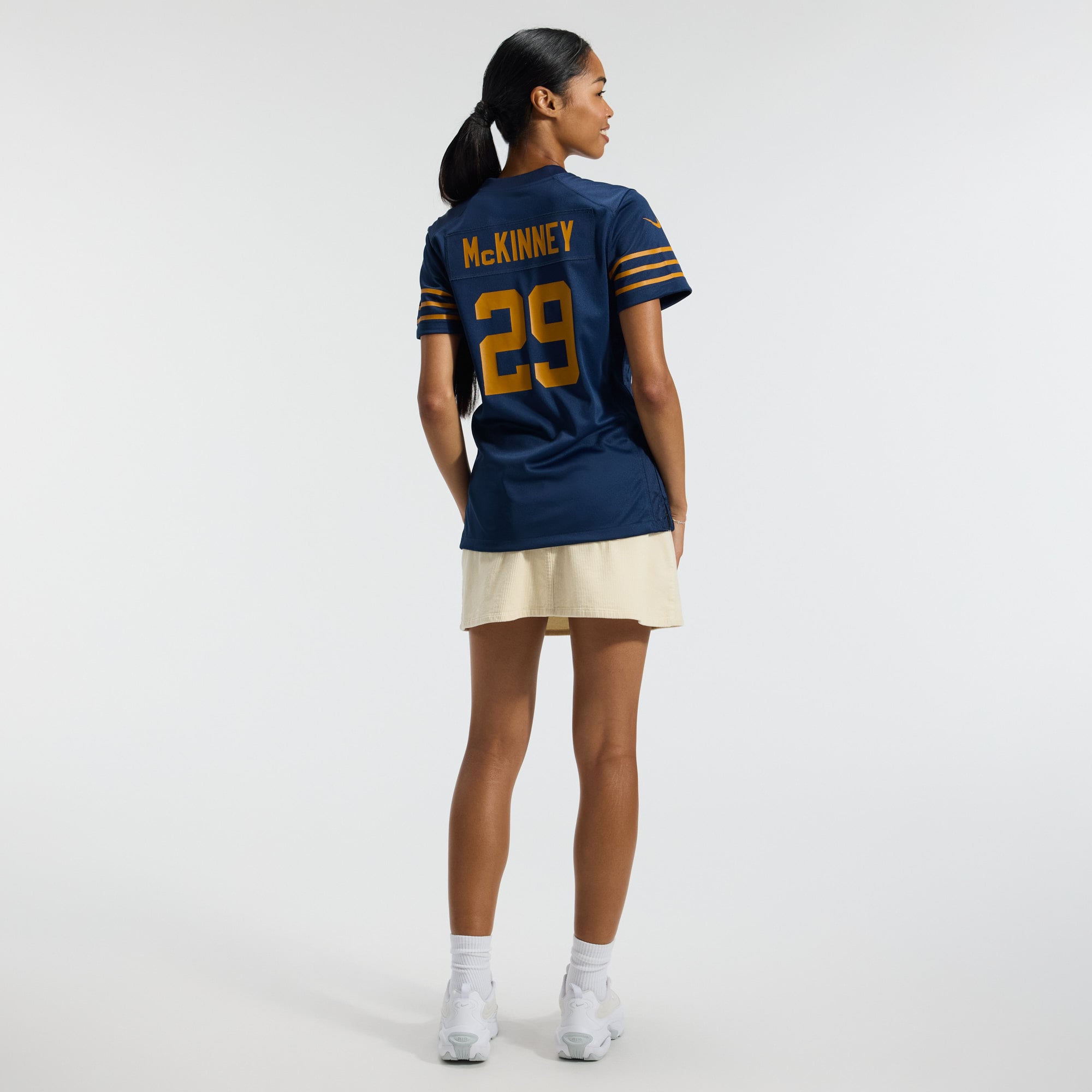 Xavier McKinney Green Bay Packers Women's Team Game Jersey - Green - Navy - Image 6