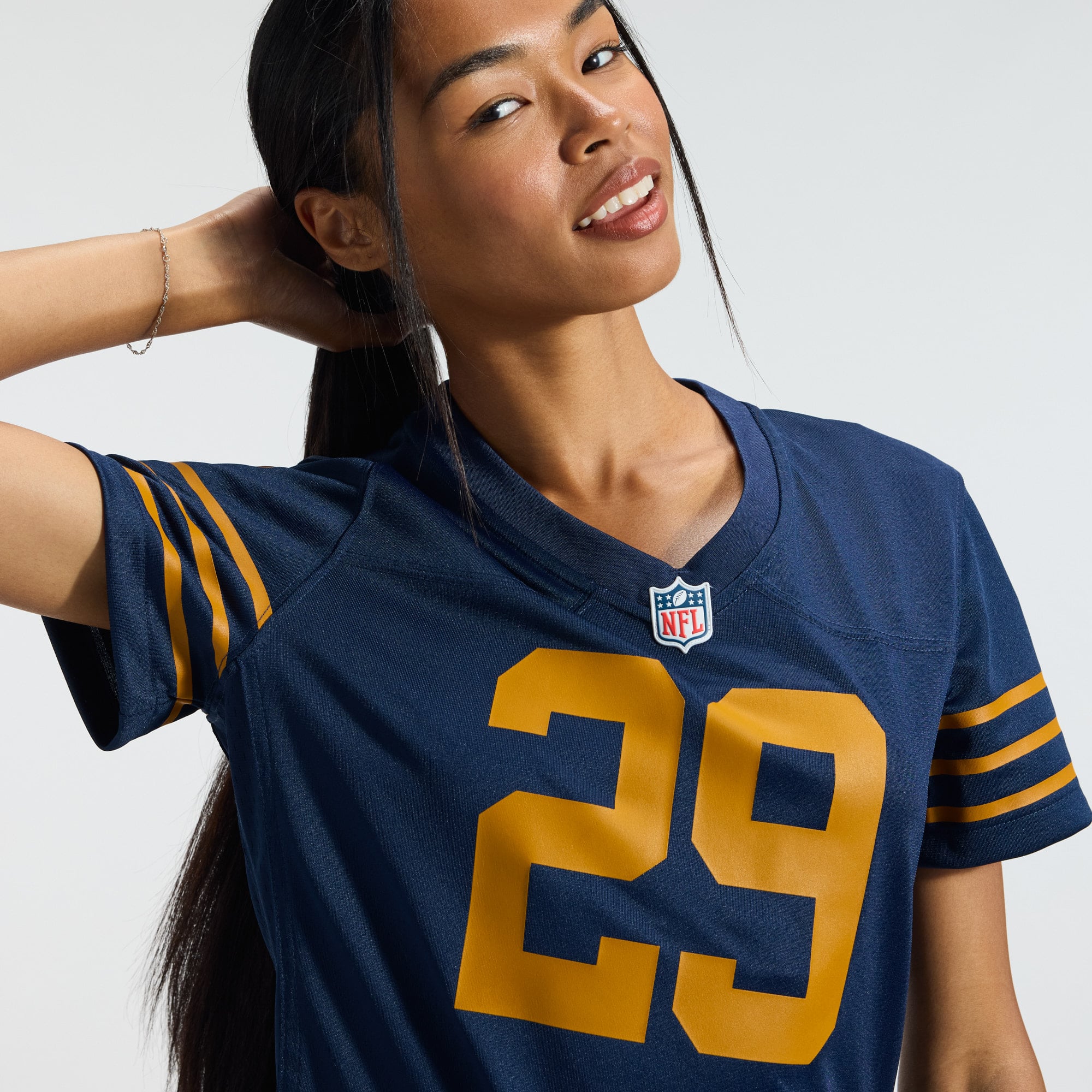 Xavier McKinney Green Bay Packers Women's Team Game Jersey - Green - Navy - Image 10