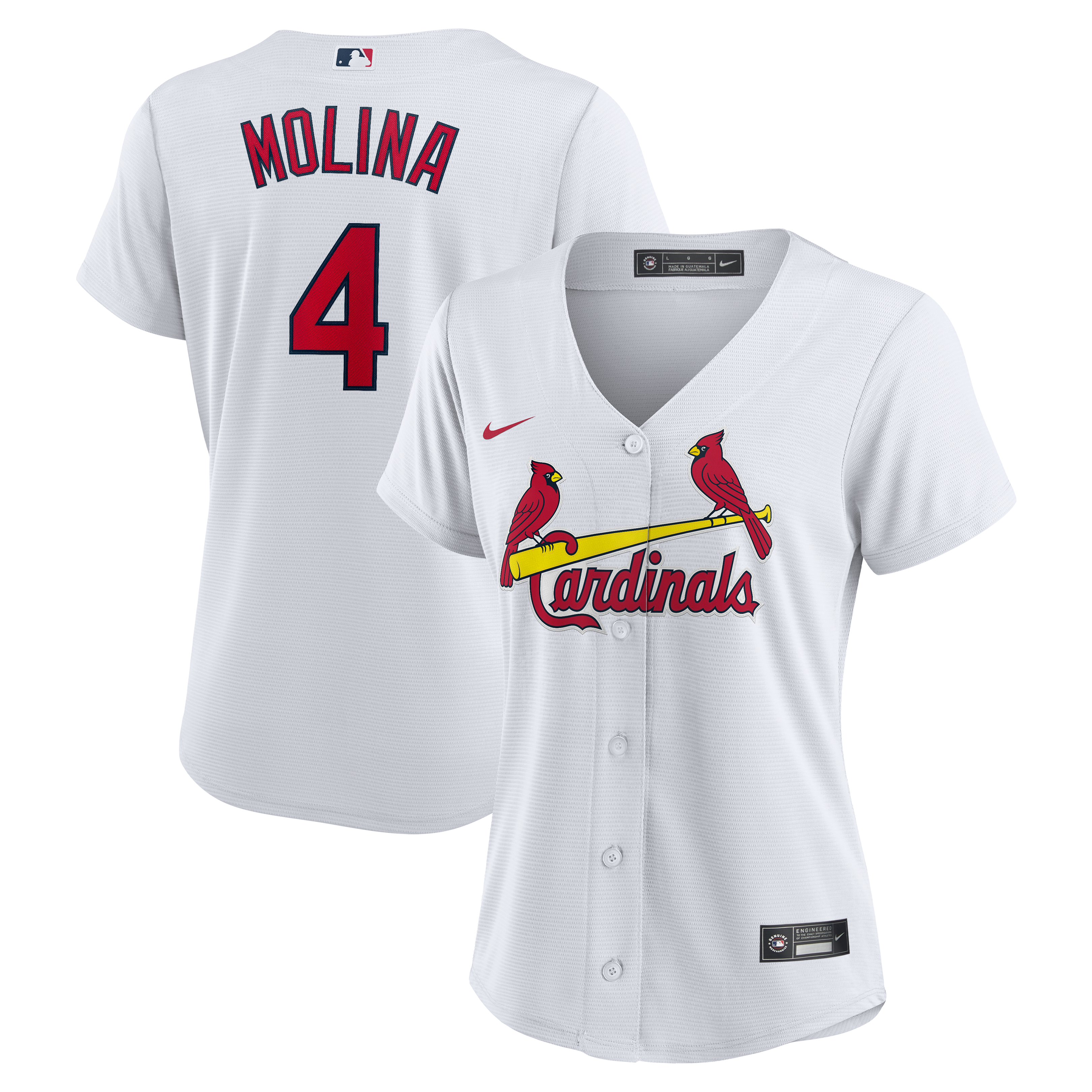 Yadier Molina St. Louis Cardinals Women's Home Jersey - White