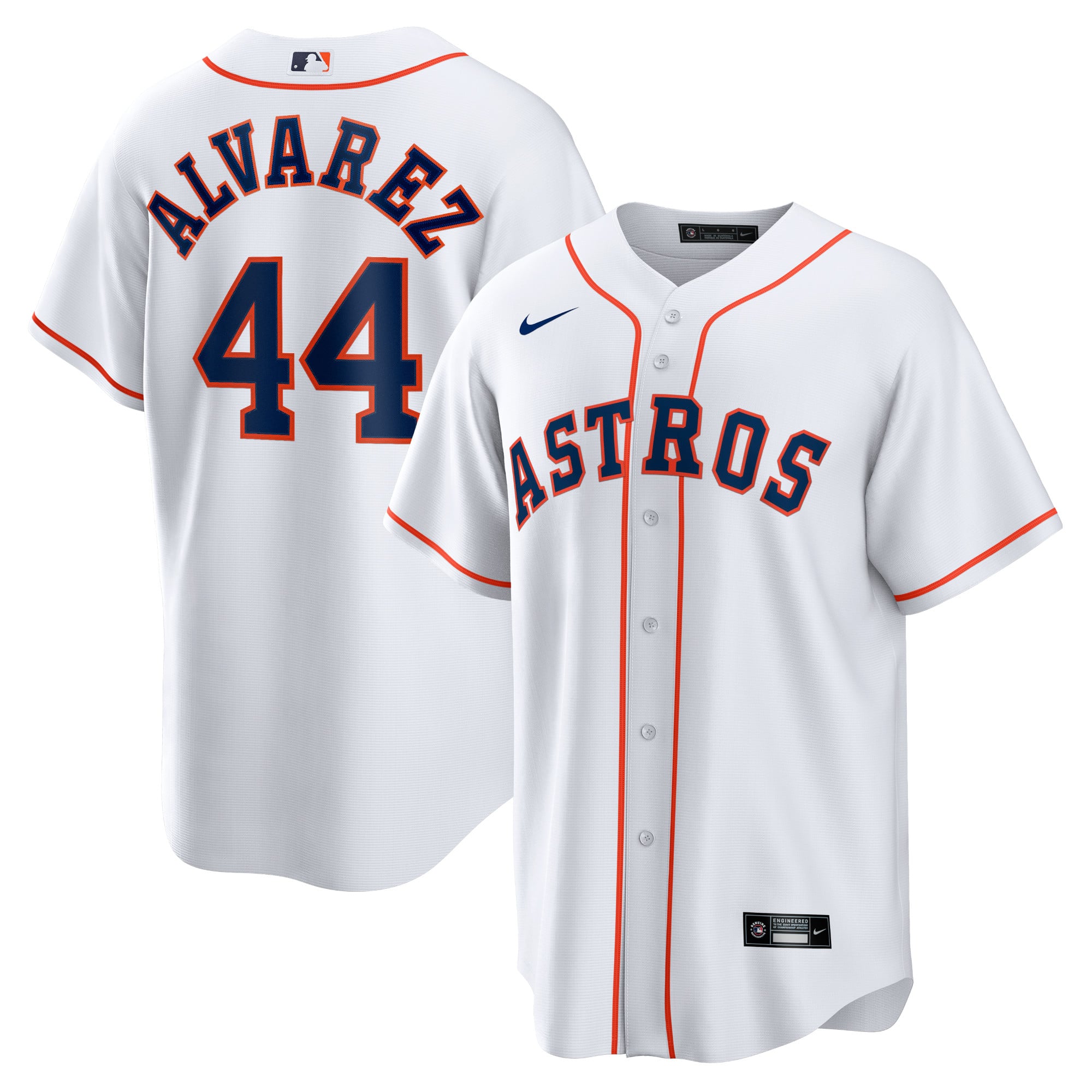 Yordan Álvarez Houston Astros Home Player Jersey - White - Image 2