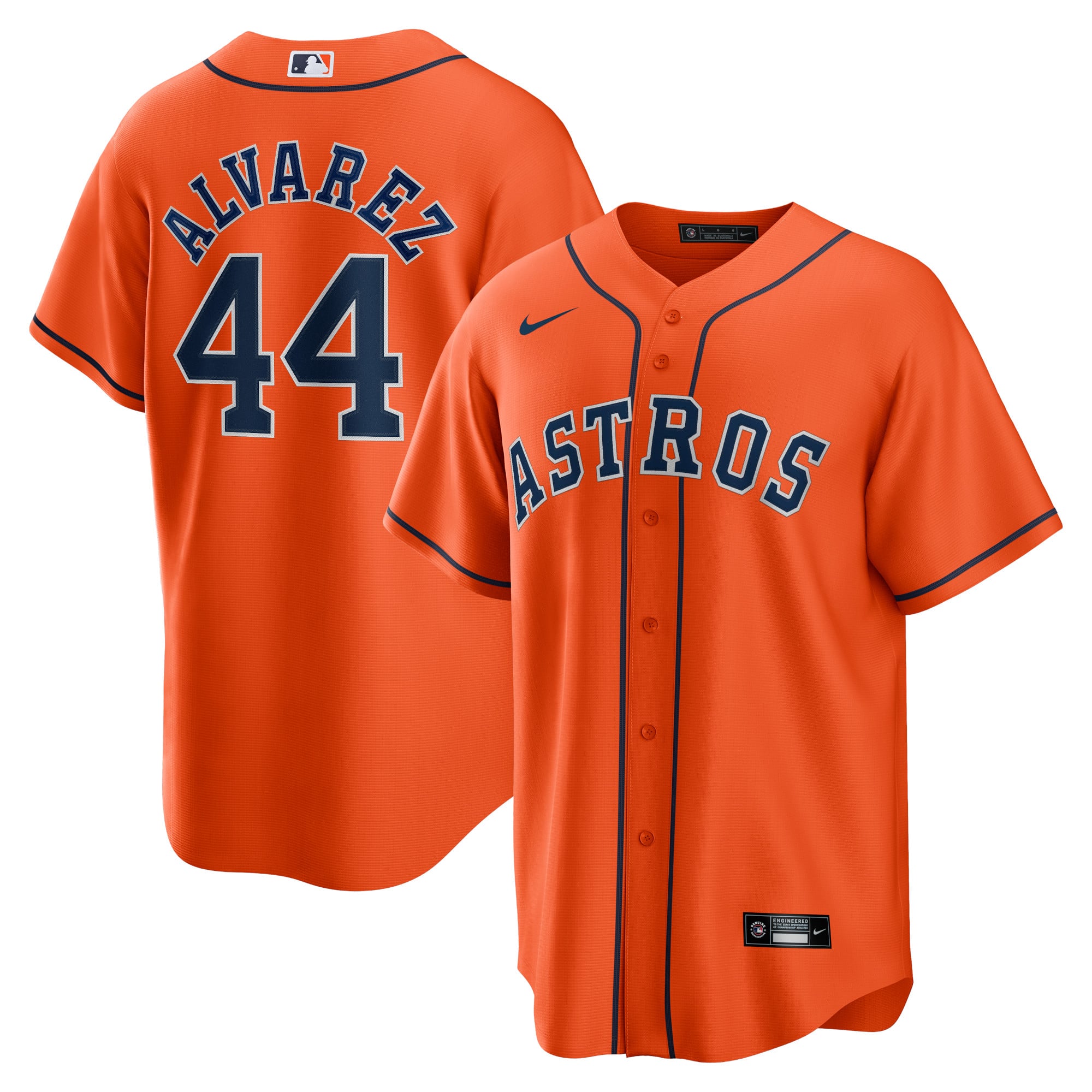 Yordan Álvarez Houston Astros Road Player Jersey - Orange - Image 2