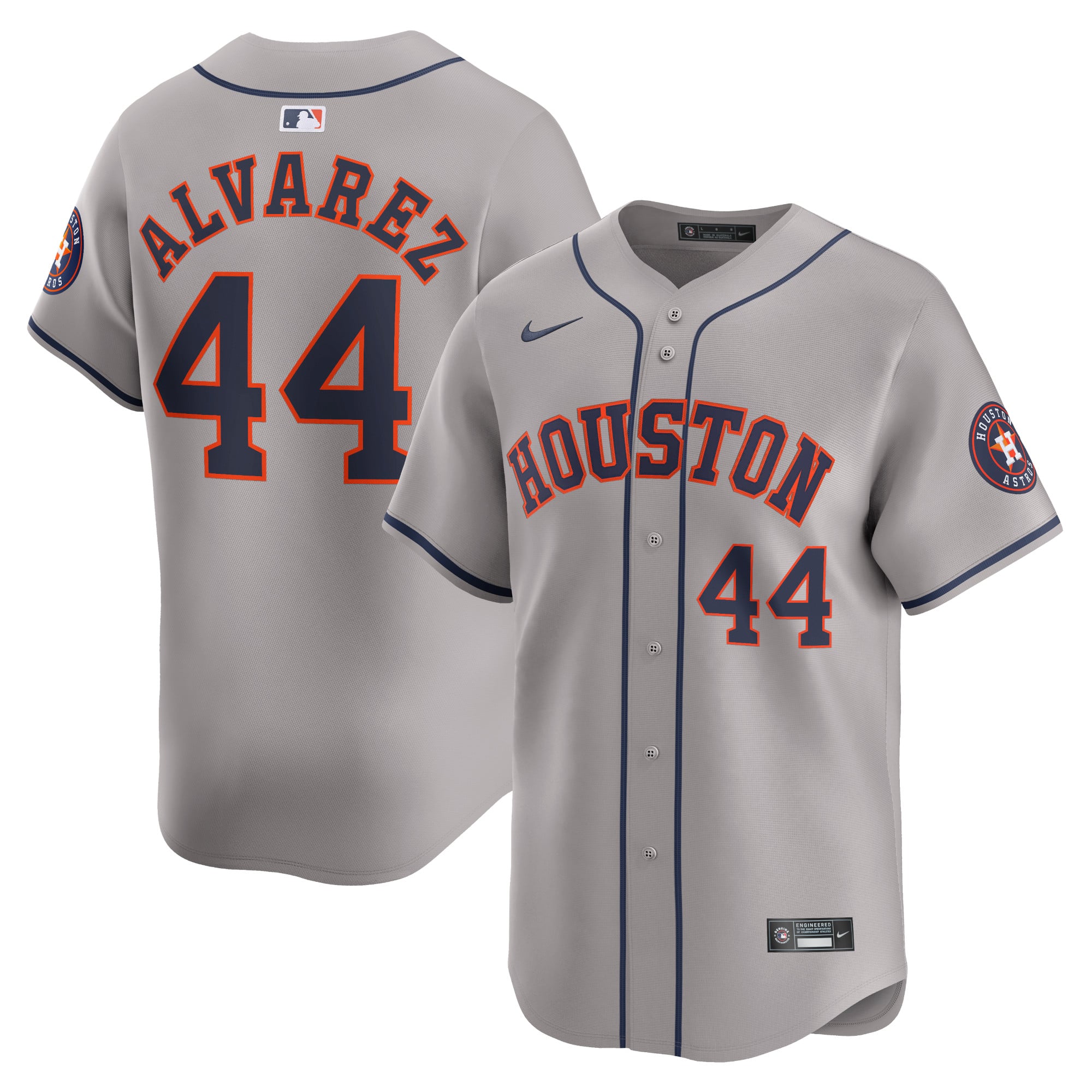 Yordan Alvarez Houston Astros Away Limited Player Jersey - Gray - Image 2