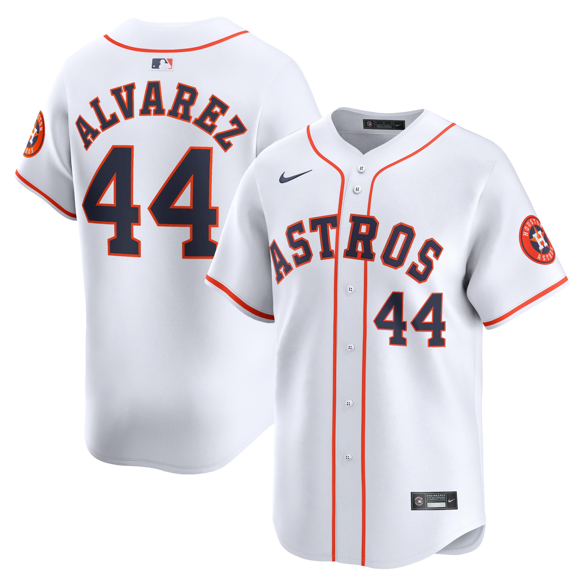 Yordan Alvarez Houston Astros Away Limited Player Jersey - White - Image 2