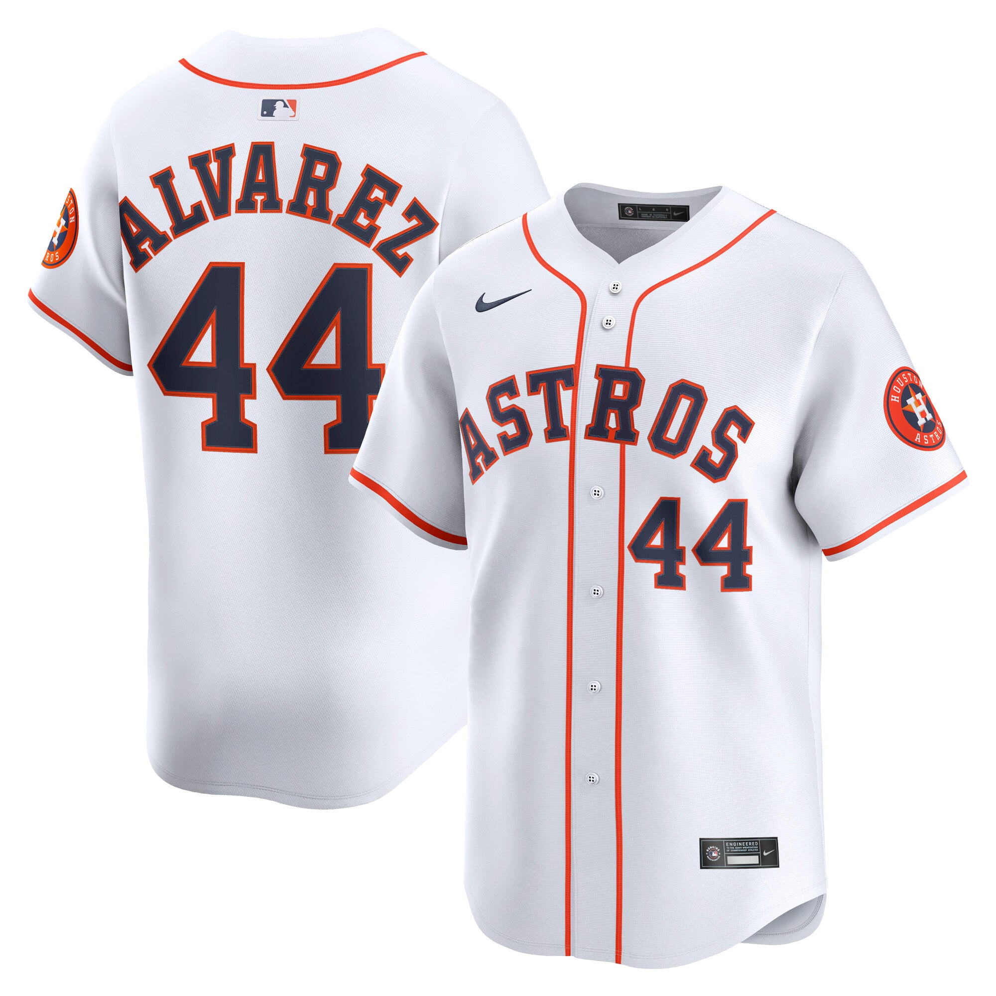 Yordan Alvarez Houston Astros Home Limited Player Jersey - White - Image 2