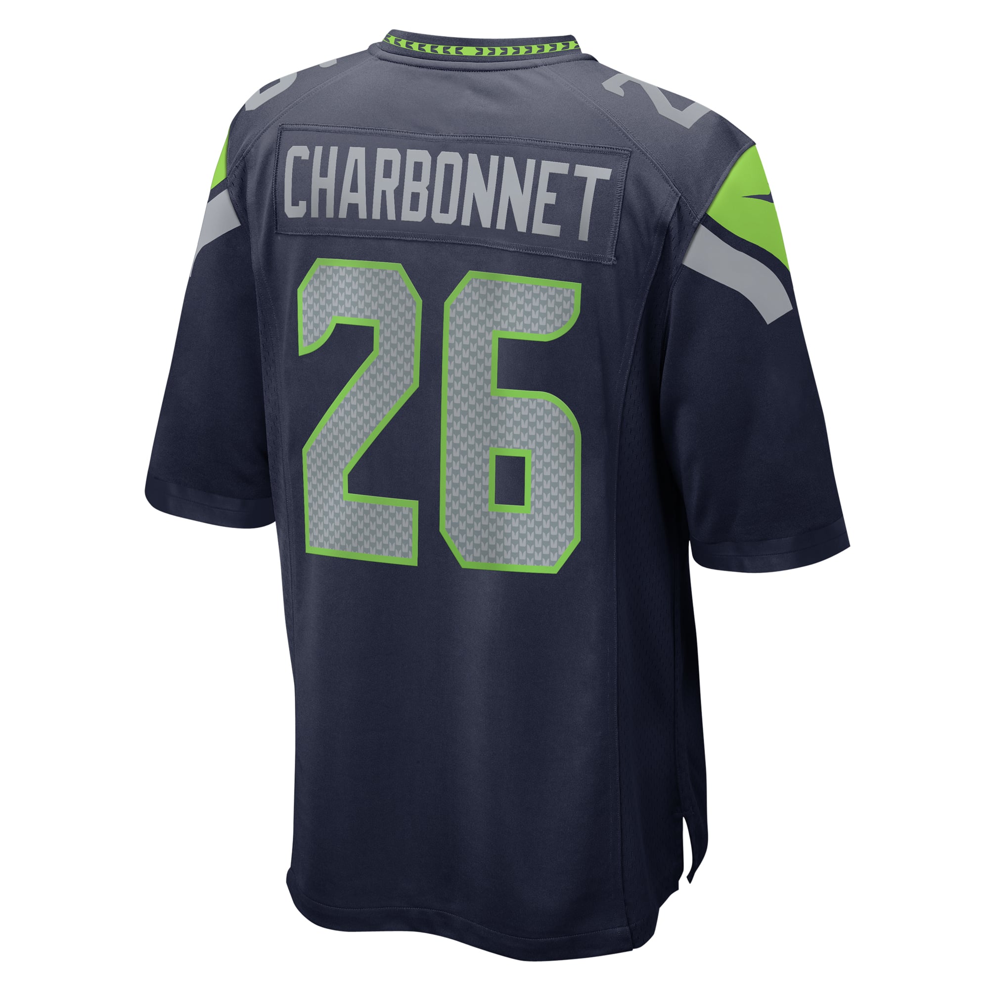 Zach Charbonnet Seattle Seahawks Game Jersey - College Navy - Image 4