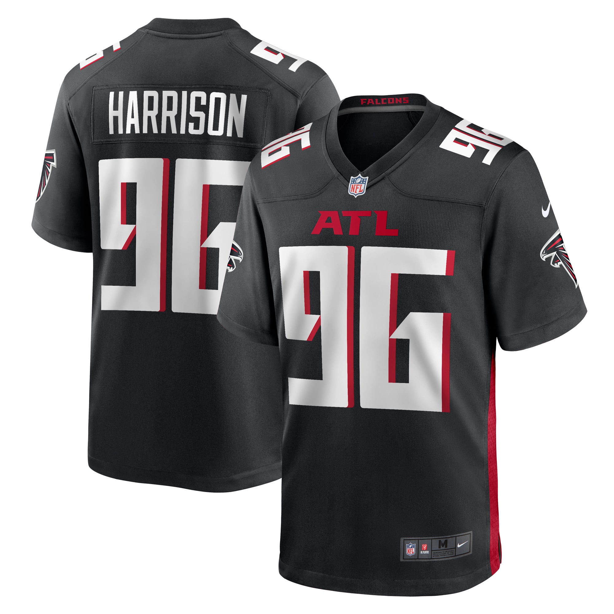 Zach Harrison Atlanta Falcons Team Game Jersey - Black - Image 2