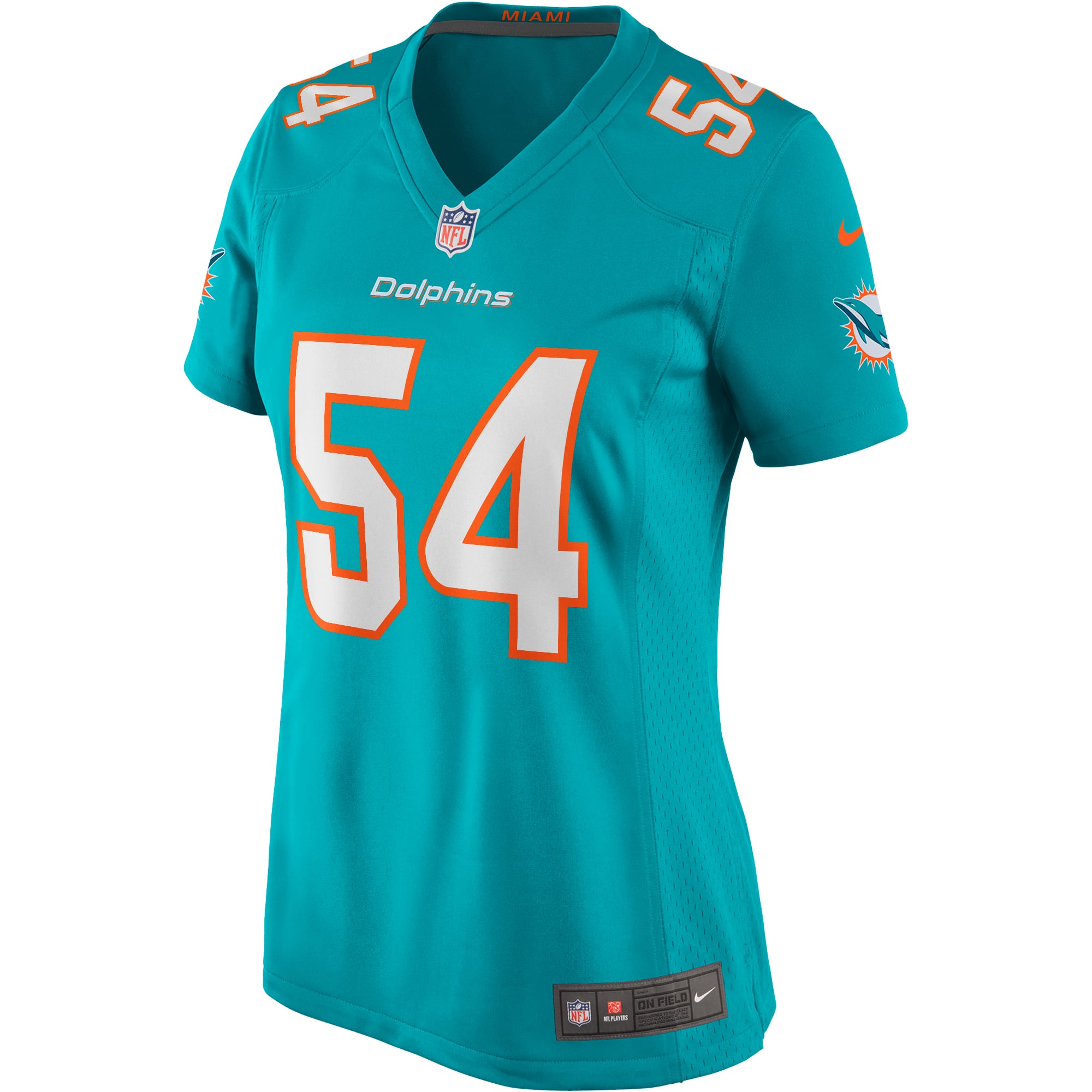 Zach Thomas Miami Dolphins Women's Game Retired Player Jersey - Aqua - Image 3