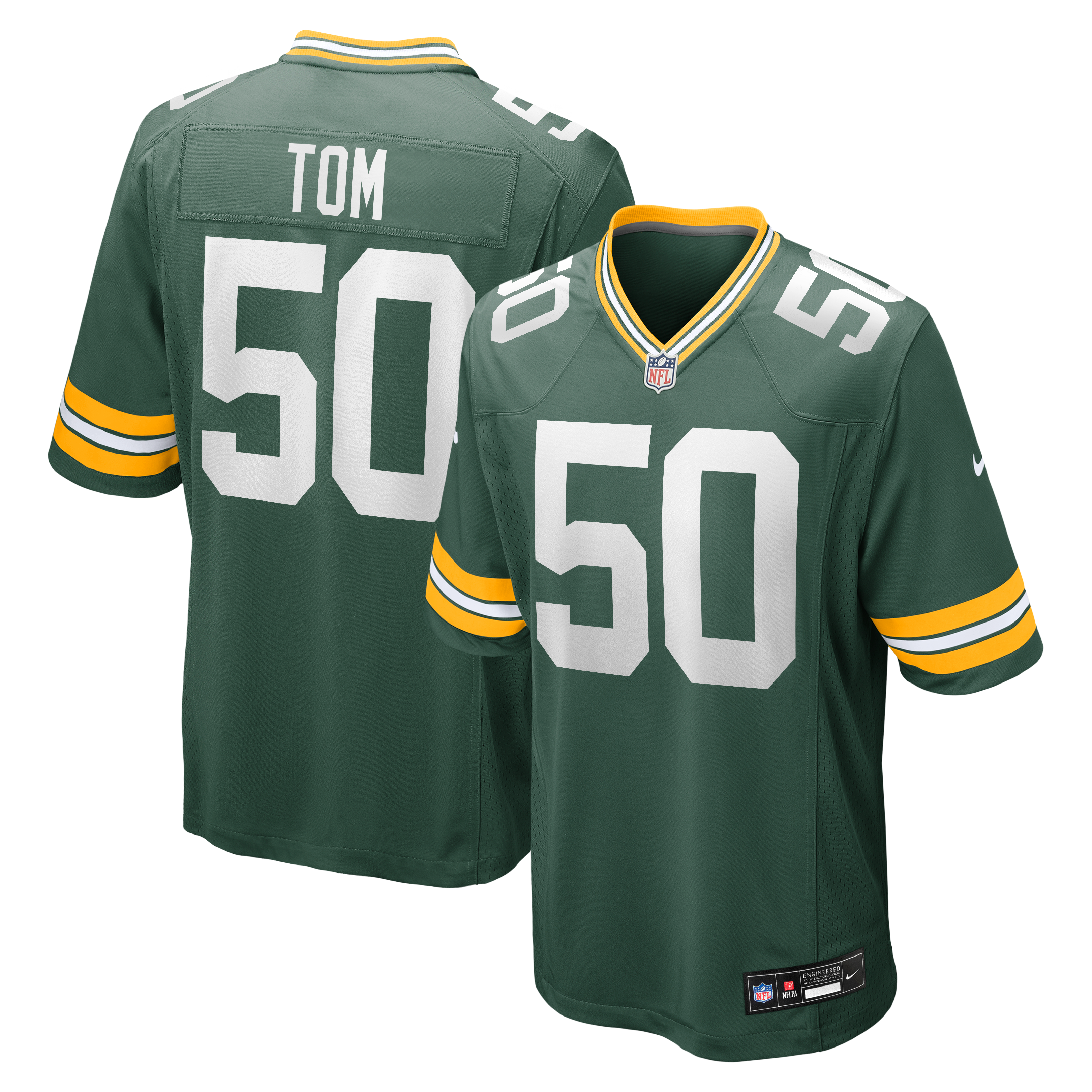 Zach Tom Green Bay Packers Game Player Jersey - Green