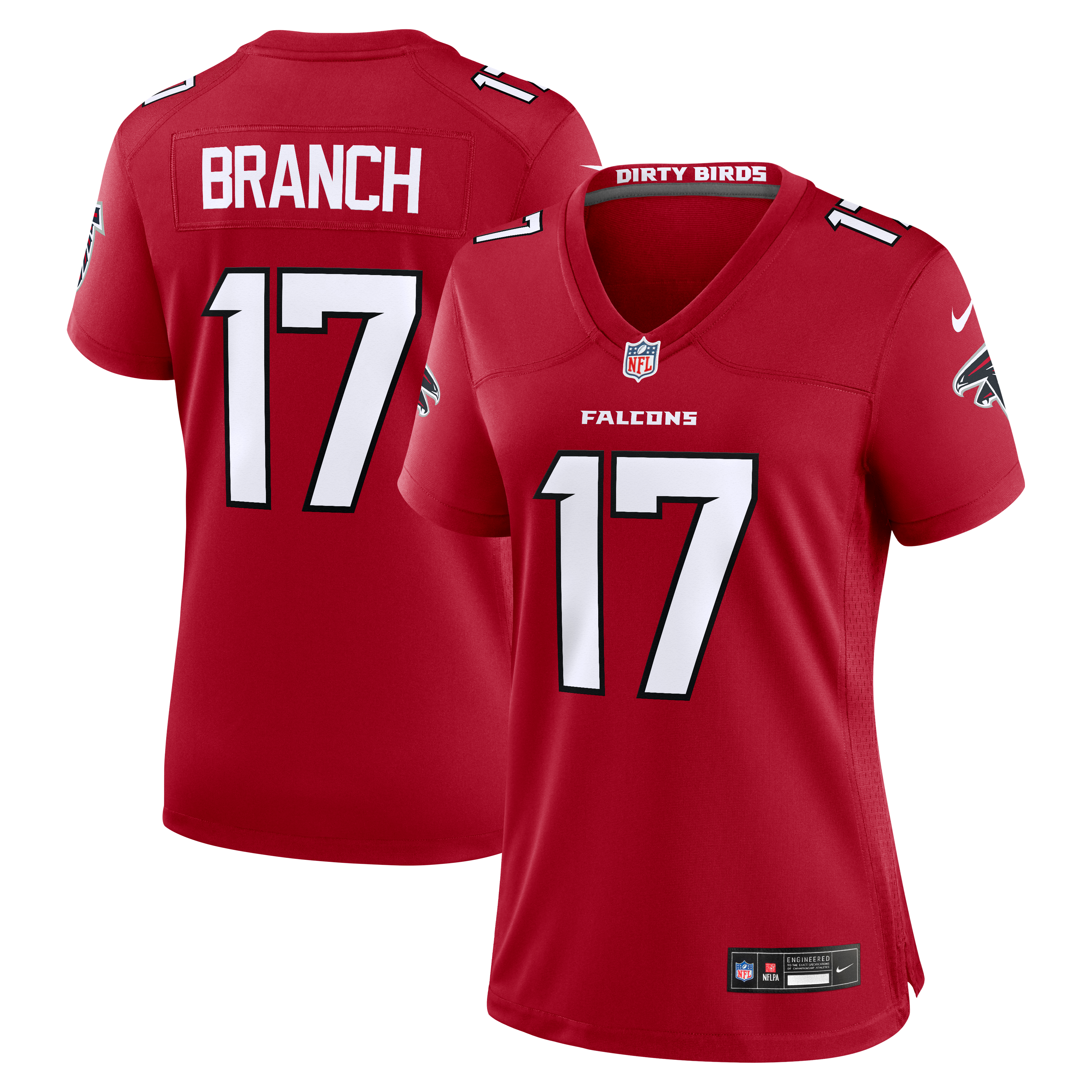 Zachariah Branch Atlanta Falcons Women's Team Game Jersey - Red