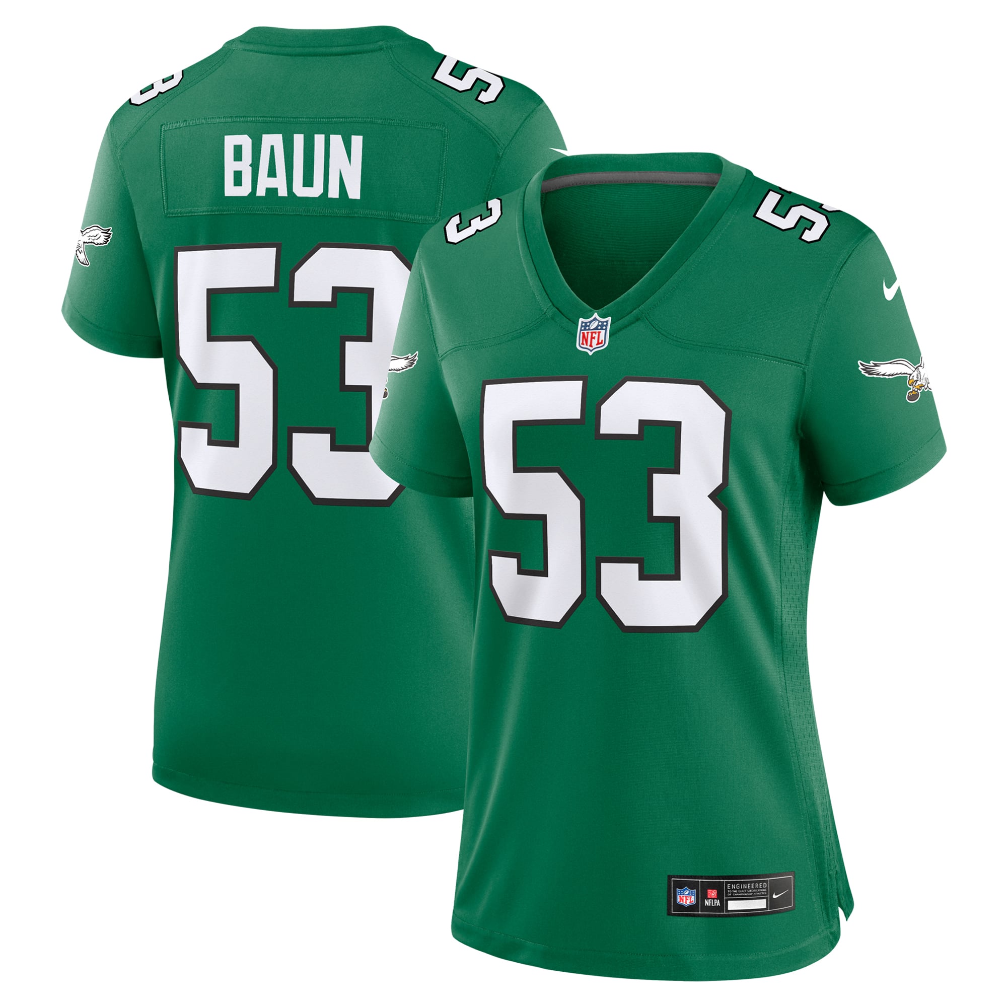 Zack Baun Philadelphia Eagles Women's Alternate Game Jersey - Kelly Green - Kelly Green - Image 2