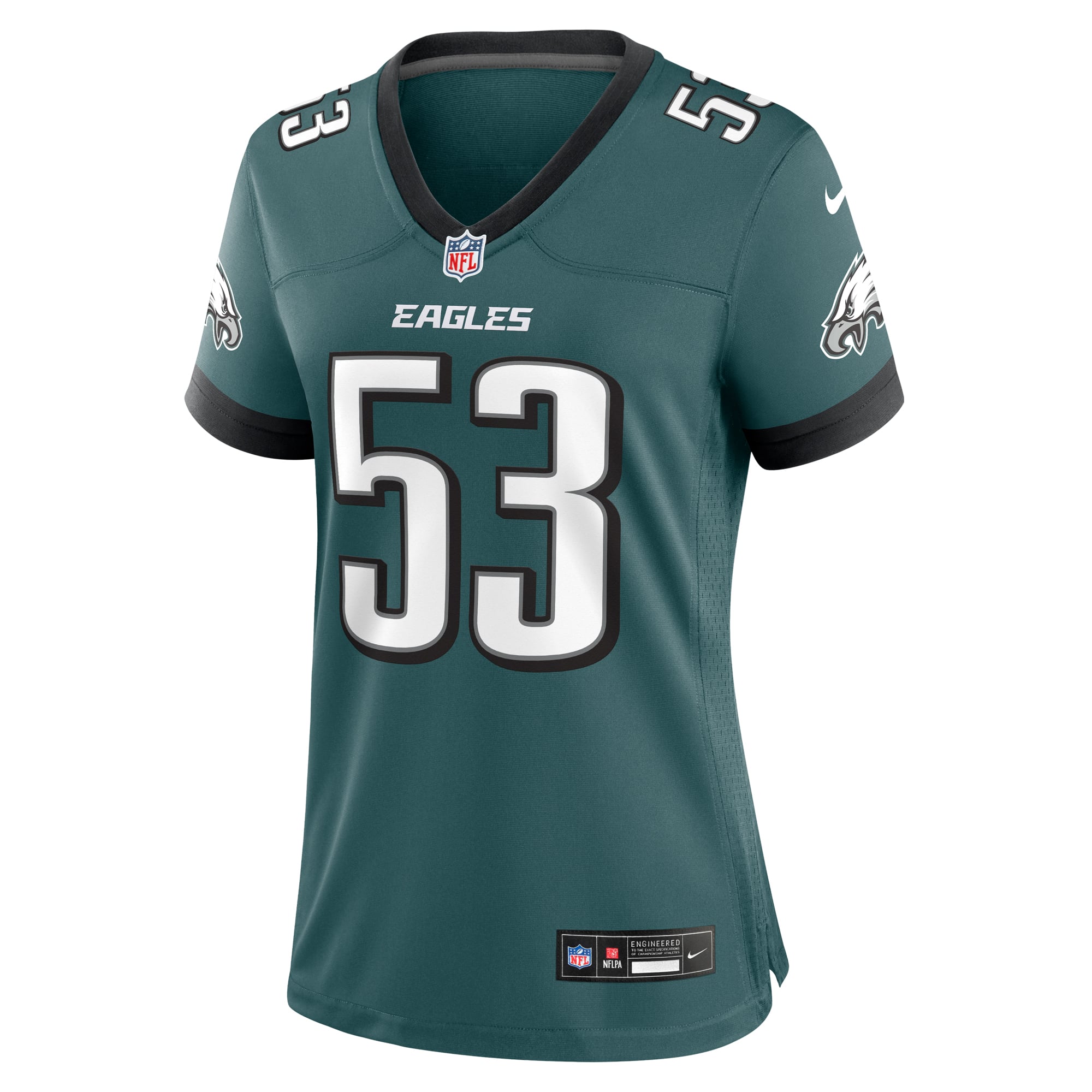 Zack Baun Philadelphia Eagles Women's Alternate Game Jersey - Kelly Green - Midnight Green - Image 3