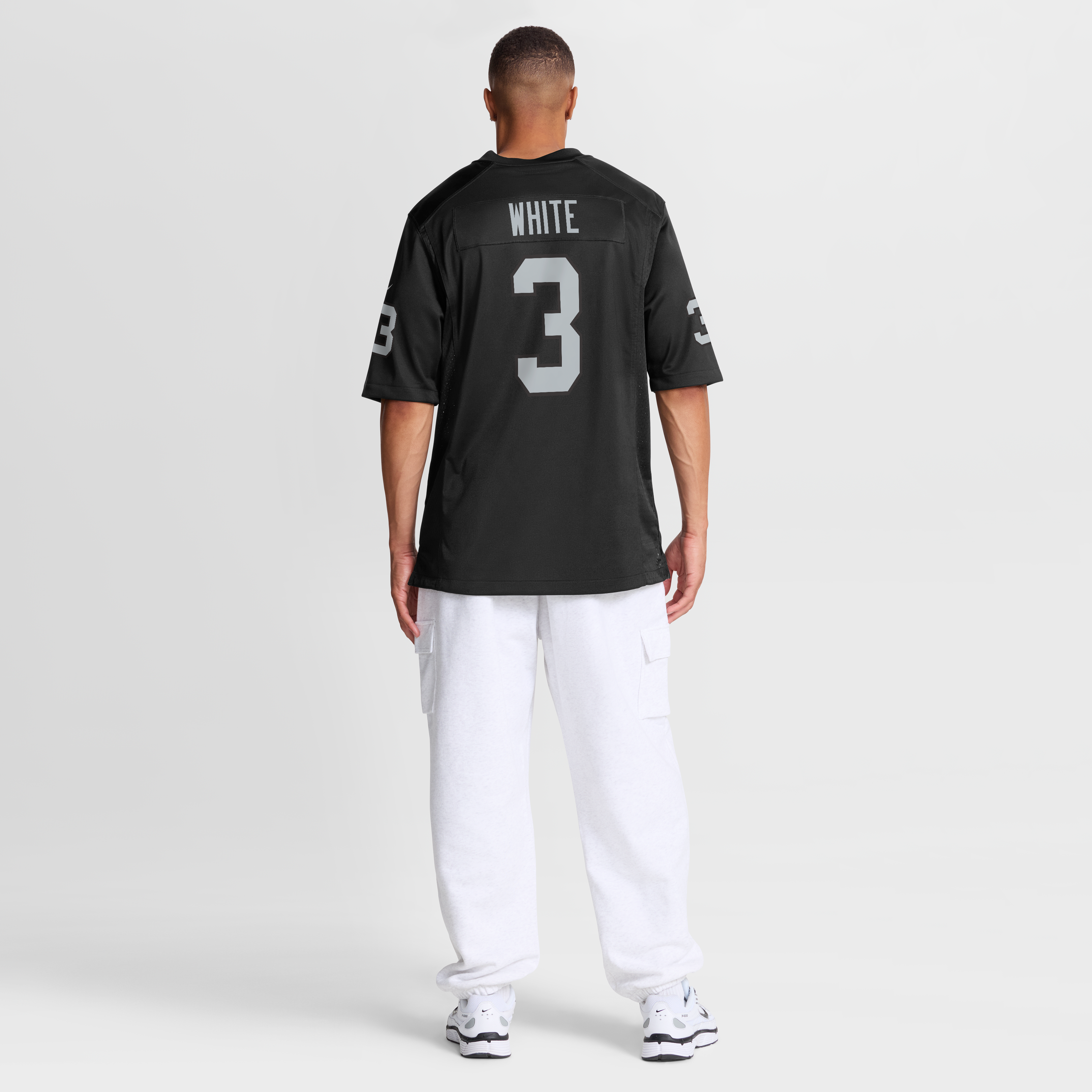 Zamir White Las Vegas Raiders Team Game Jersey - Black - Image 9