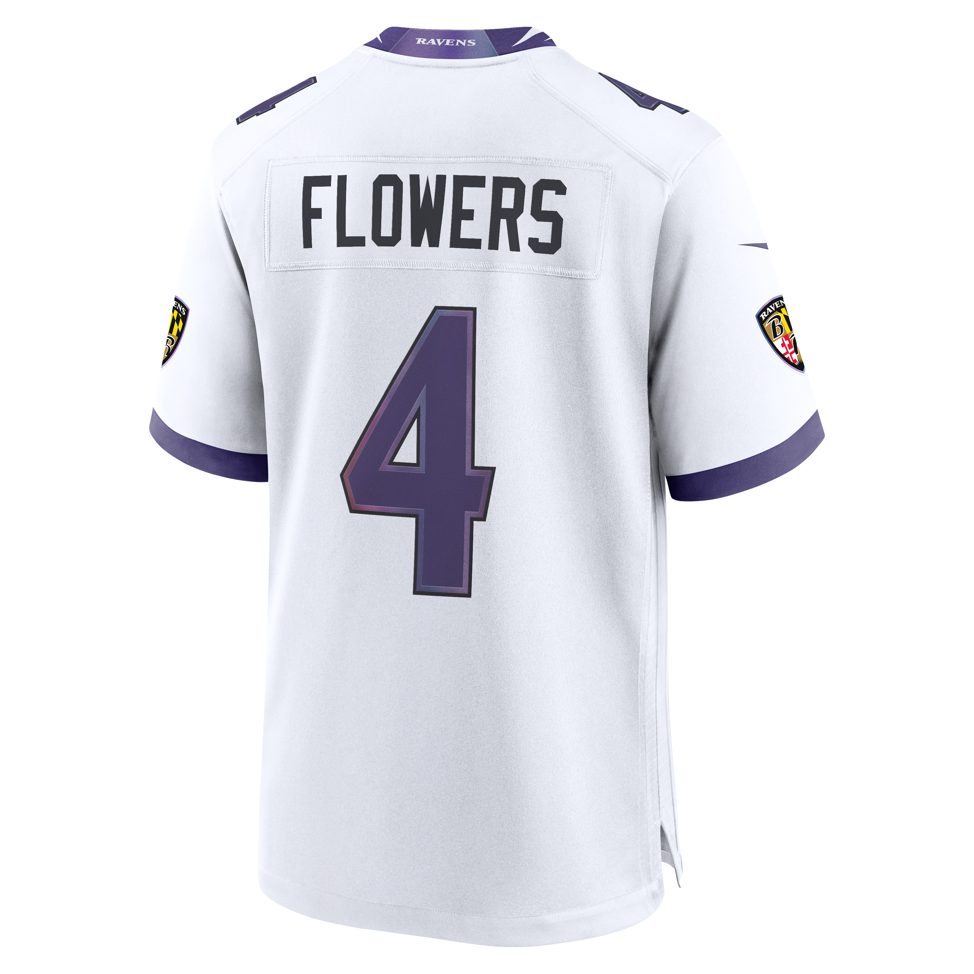 Zay Flowers Baltimore Ravens Alternate Game Jersey - White - Image 9