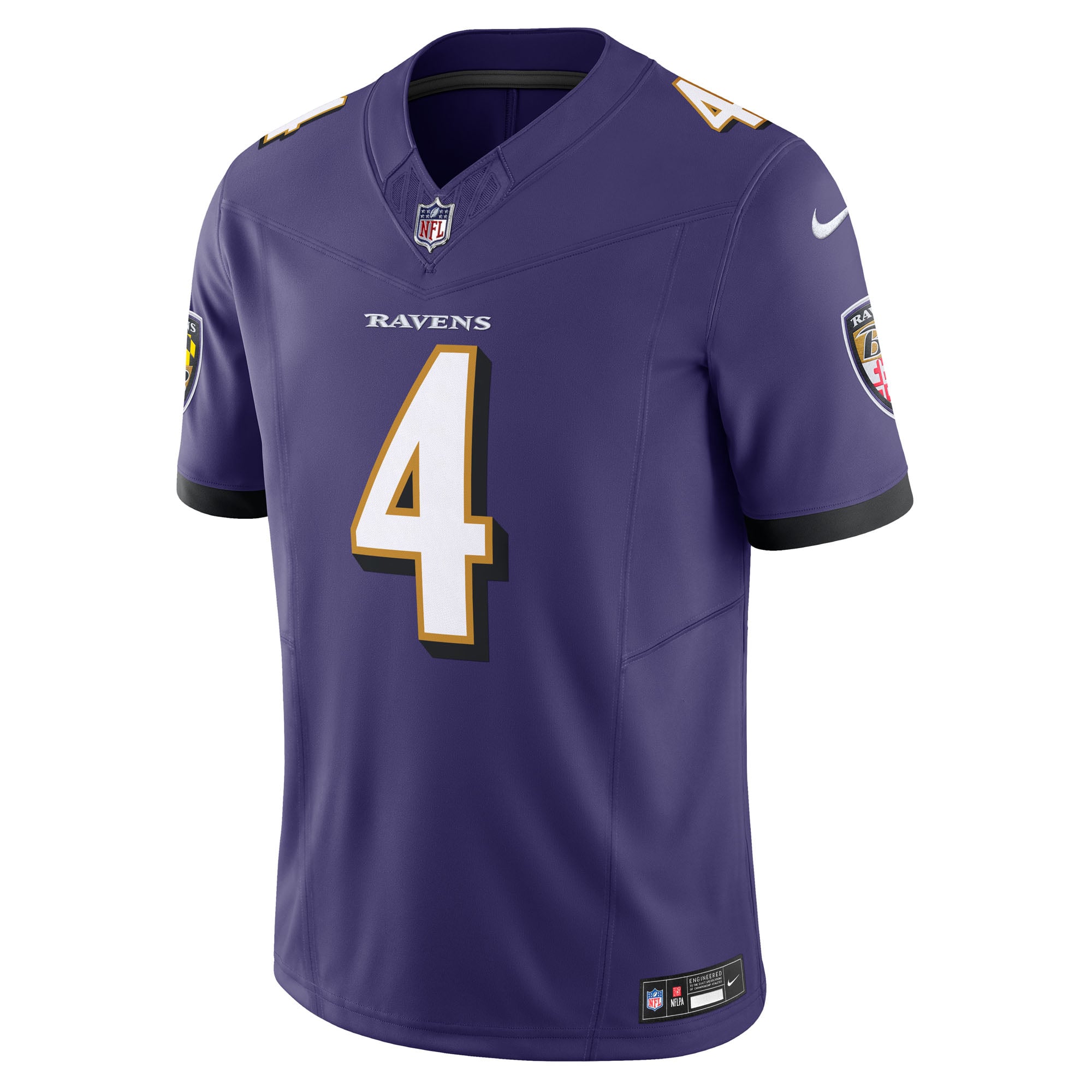 Zay Flowers Baltimore Ravens Alternate Vapor F.U.S.E. Limited Jersey - Purple - Image 3