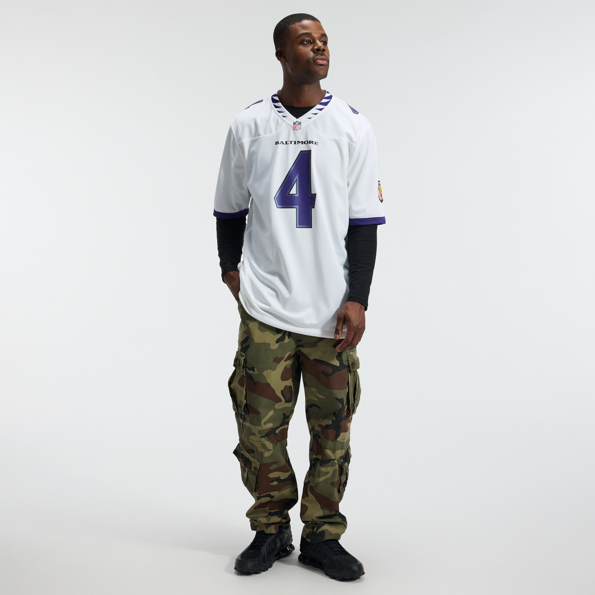 Zay Flowers Baltimore Ravens Game Jersey - White - Image 6