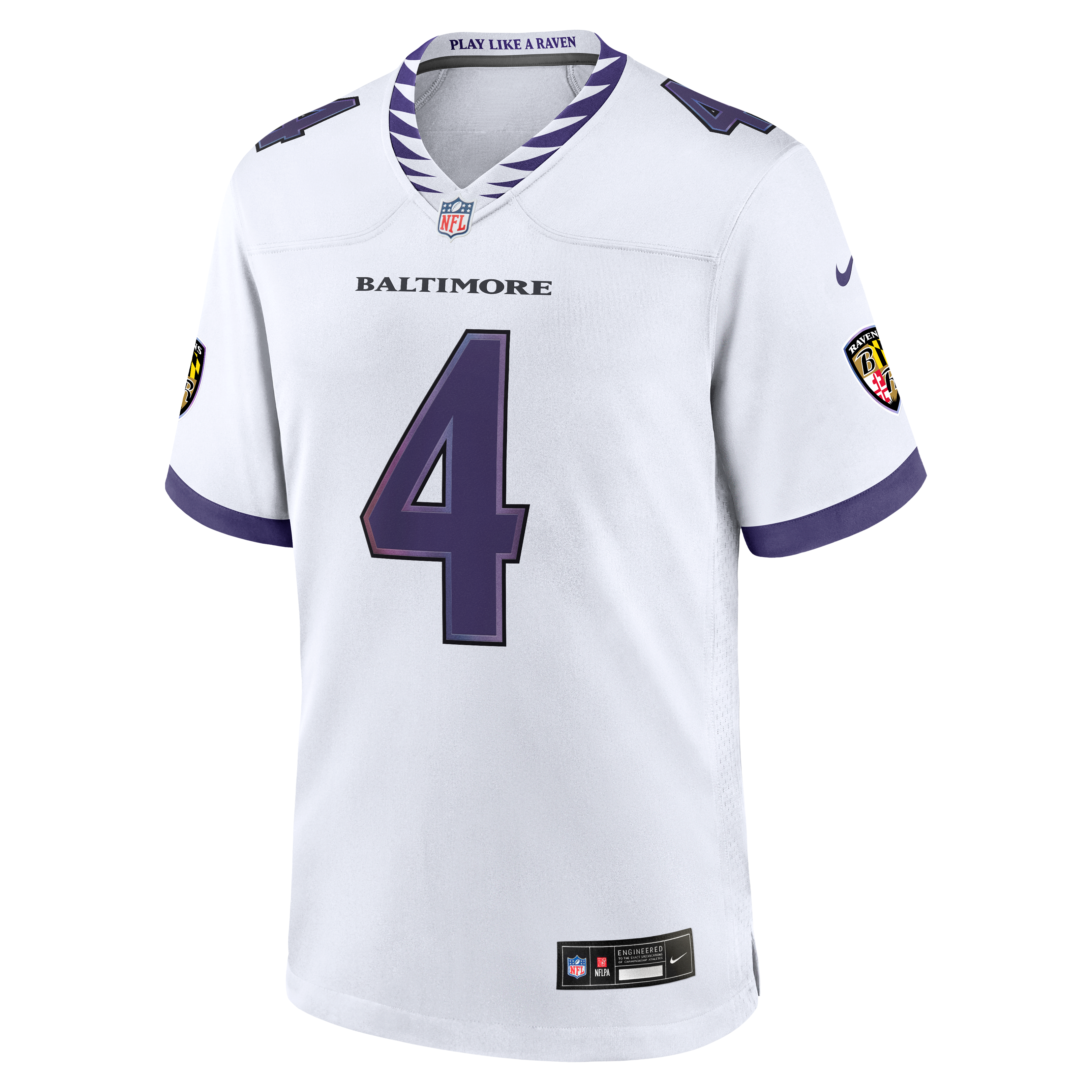 Zay Flowers Baltimore Ravens Game Jersey - White - Image 8