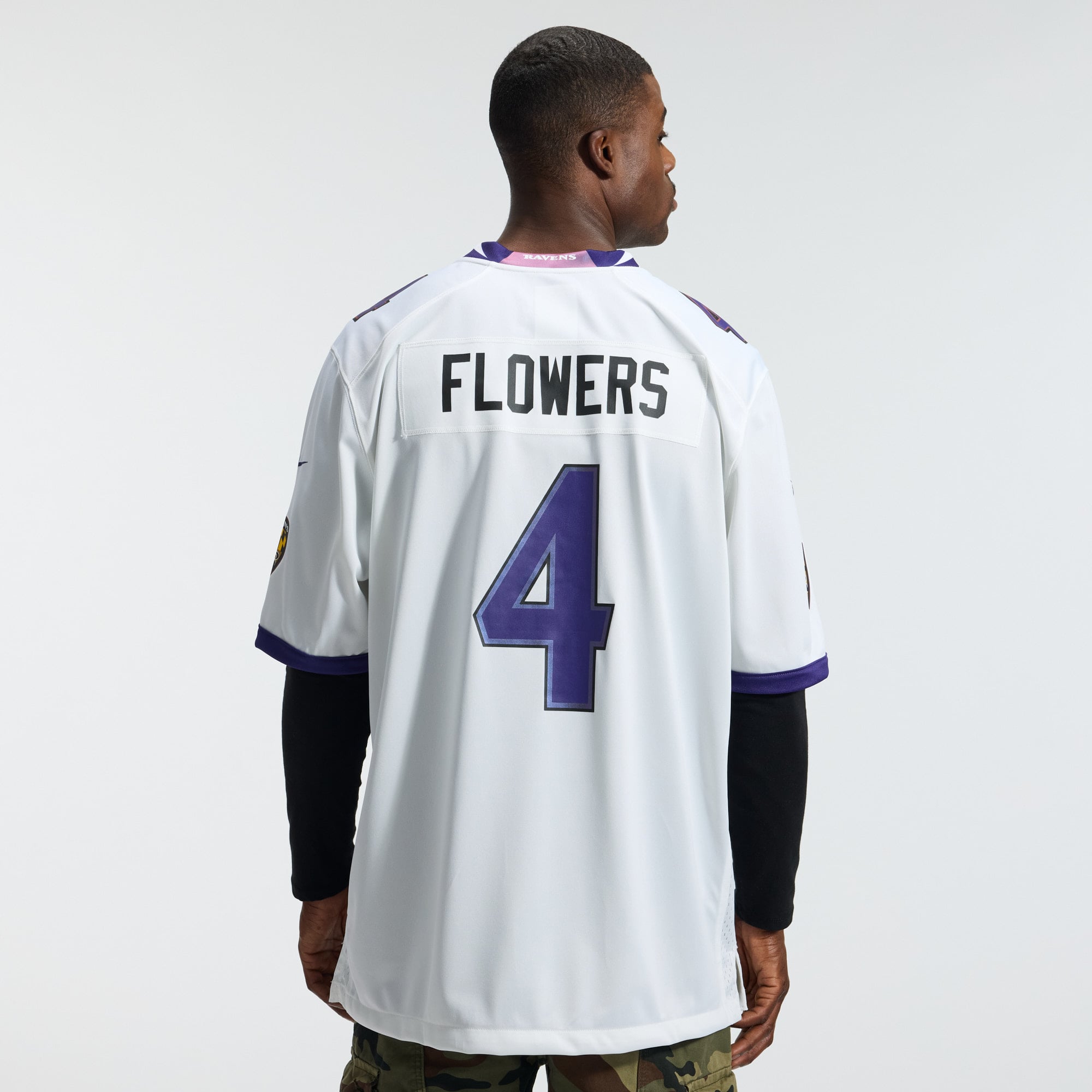 Zay Flowers Baltimore Ravens Game Jersey - White - Image 5