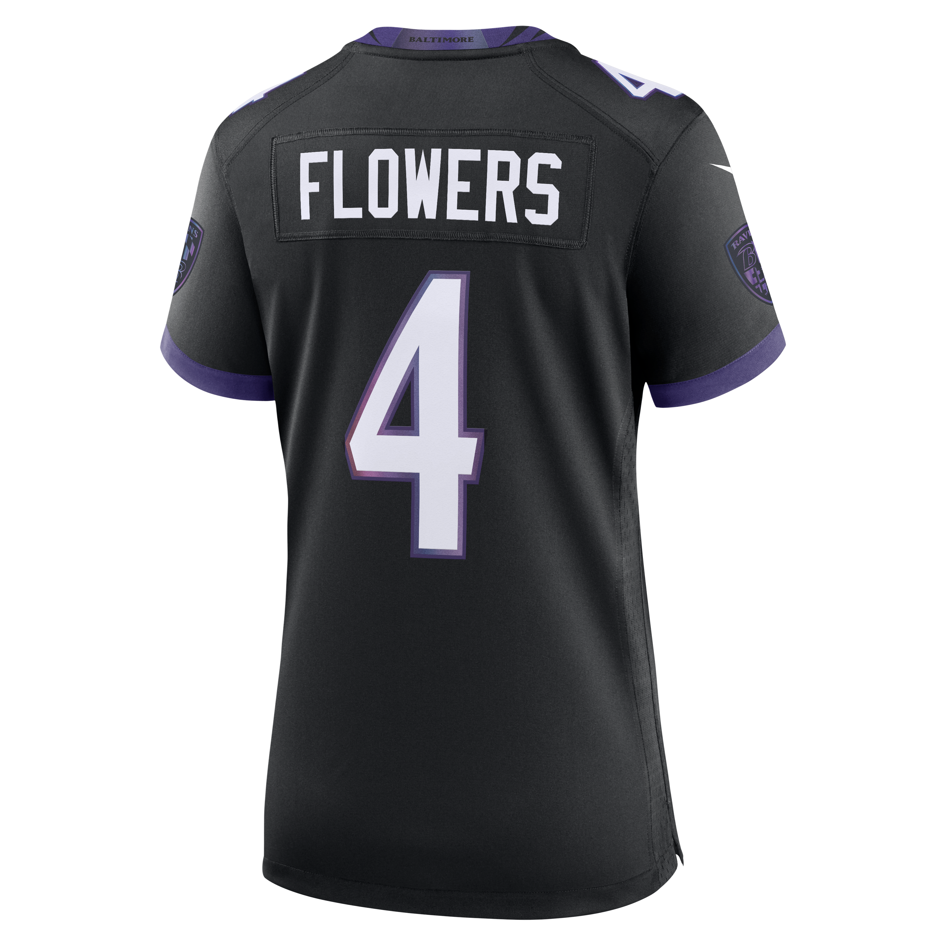 Zay Flowers Baltimore Ravens Women's Alternate Game Jersey - Black - Image 9