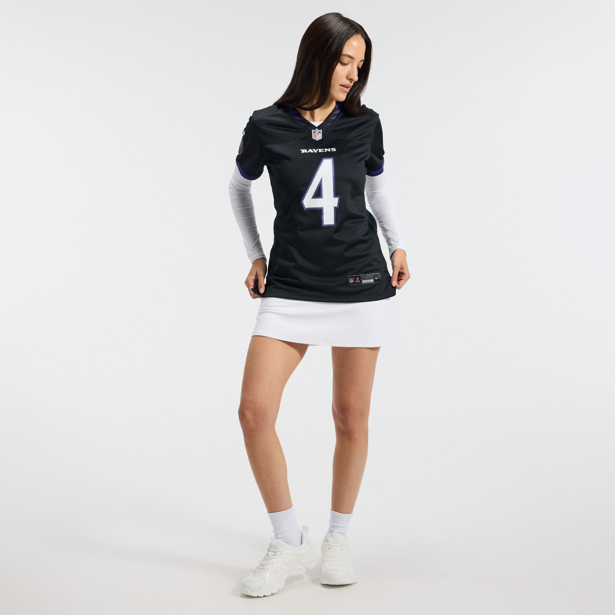 Zay Flowers Baltimore Ravens Women's Alternate Game Jersey - Black - Image 6