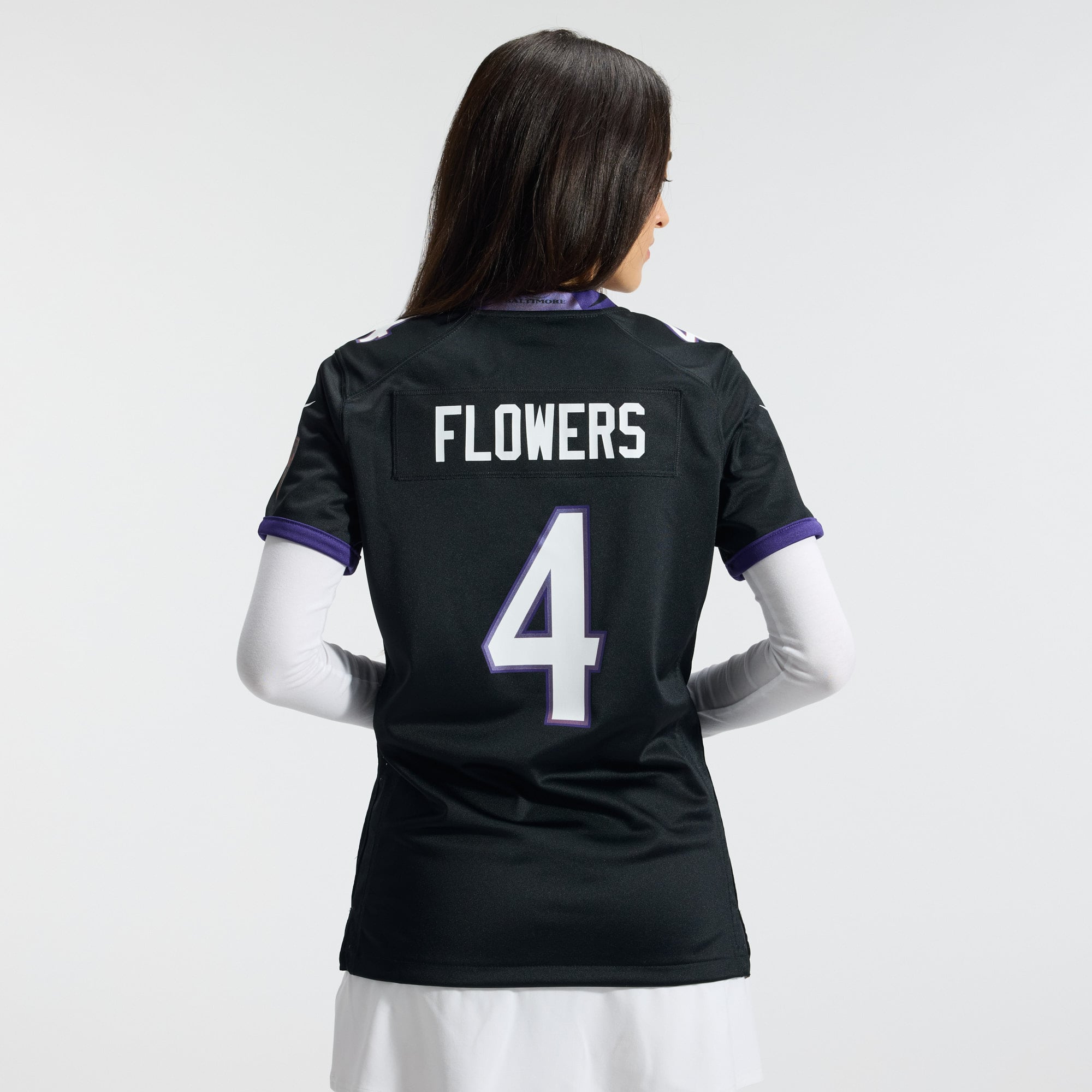 Zay Flowers Baltimore Ravens Women's Alternate Game Jersey - Black - Image 5