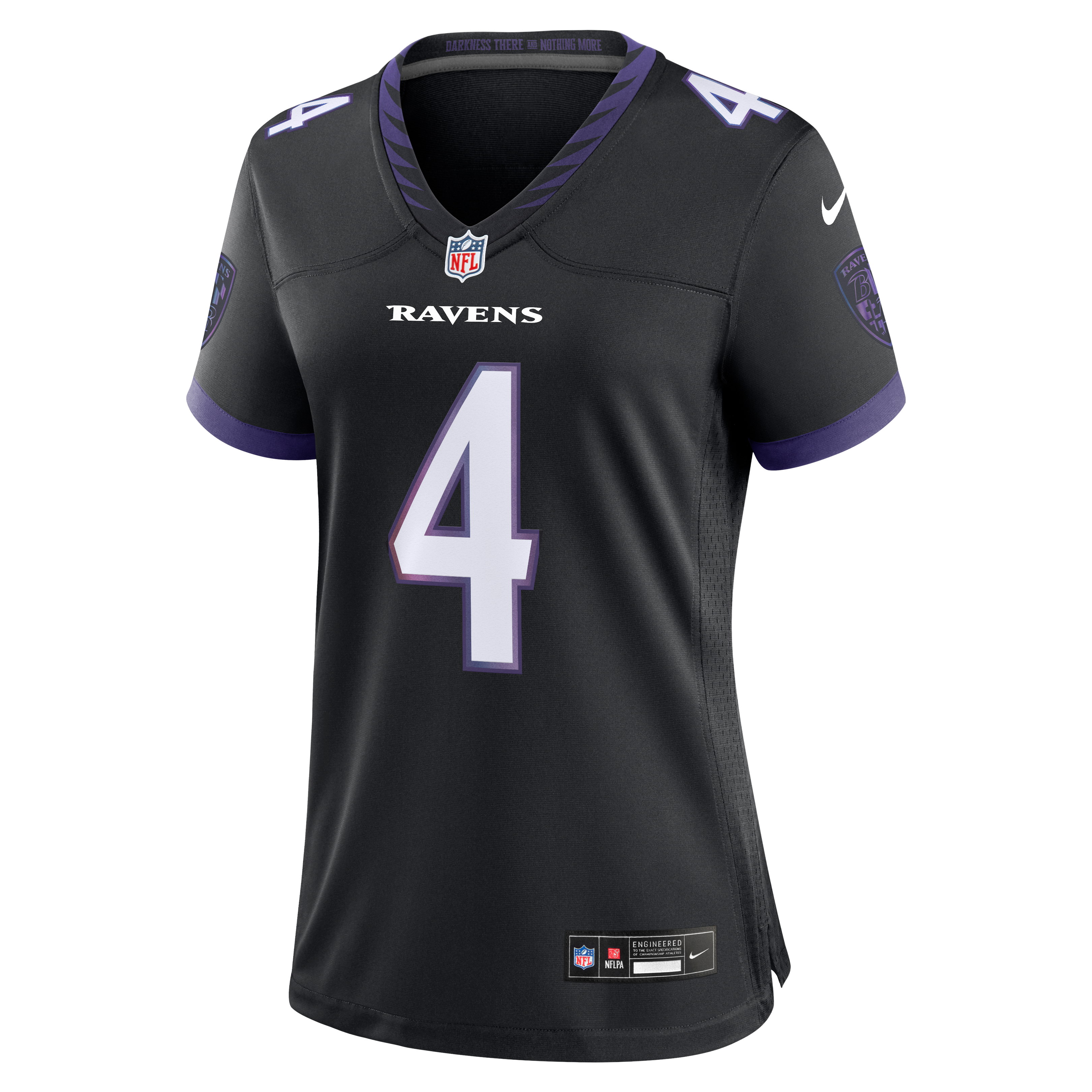 Zay Flowers Baltimore Ravens Women's Alternate Game Jersey - Black - Image 8