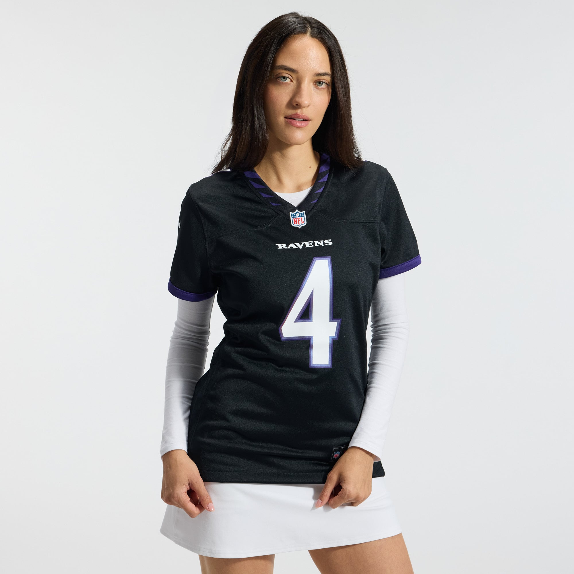 Zay Flowers Baltimore Ravens Women's Alternate Game Jersey - Black - Image 4