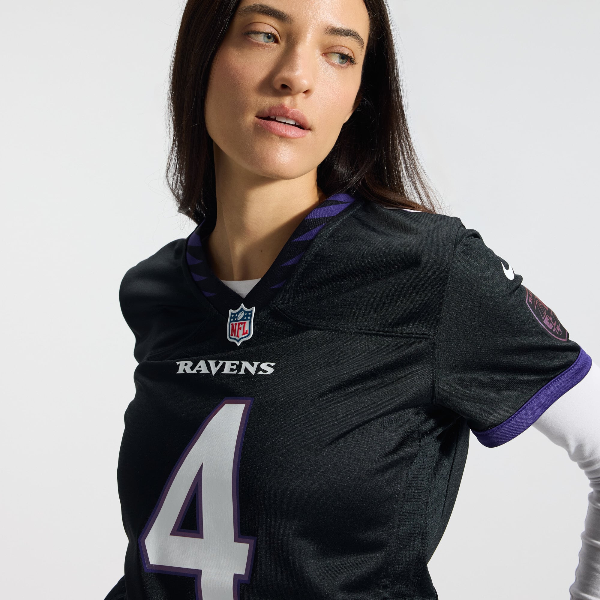 Zay Flowers Baltimore Ravens Women's Alternate Game Jersey - Black - Image 11