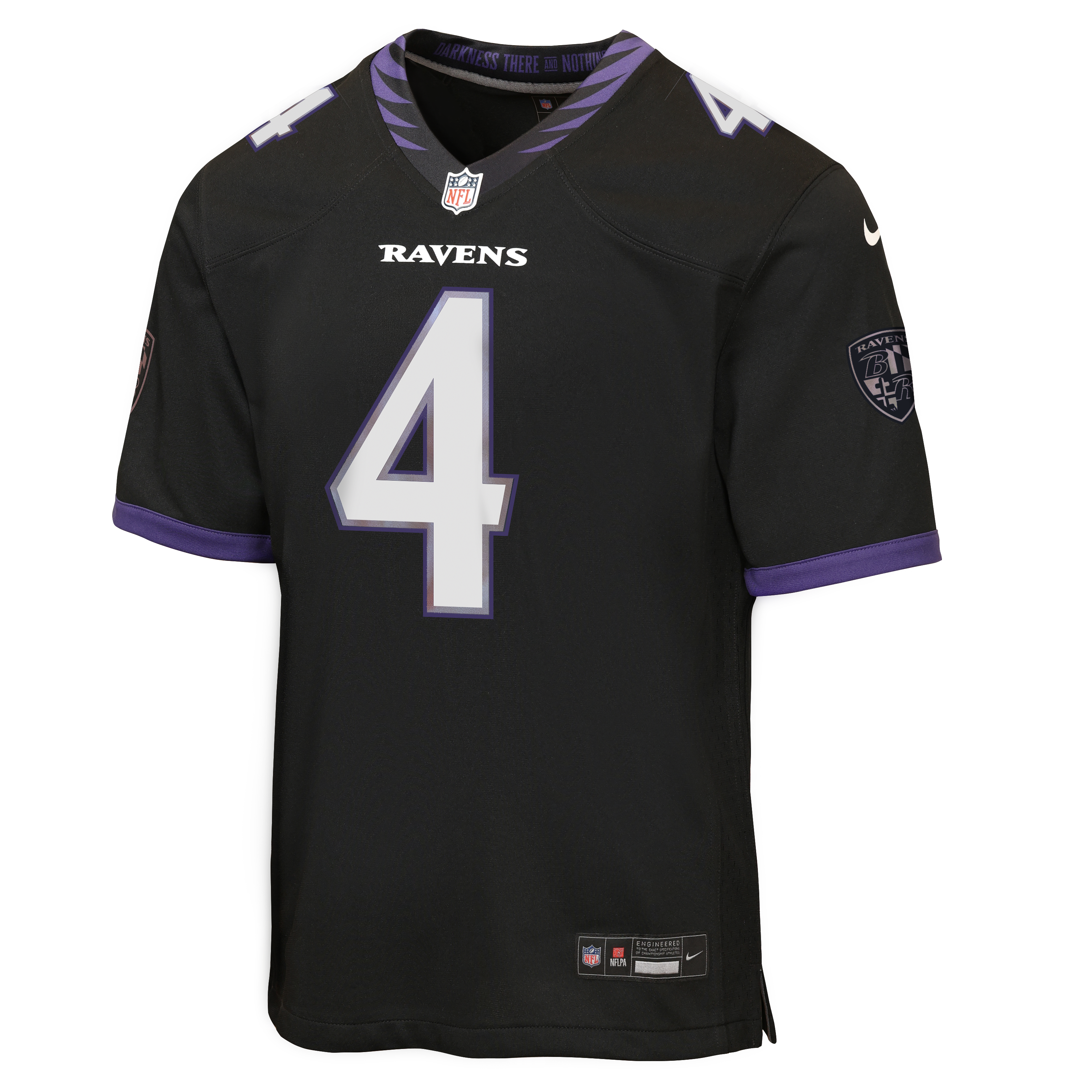 Zay Flowers Baltimore Ravens Youth Game Jersey - Black - Image 3
