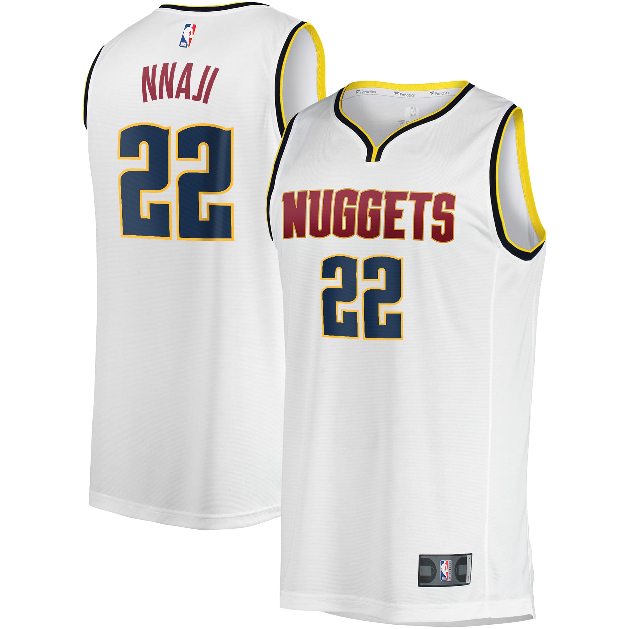 Zeke Nnaji Denver Nuggets Fast Break Player Jersey - Association Edition - White - Image 2