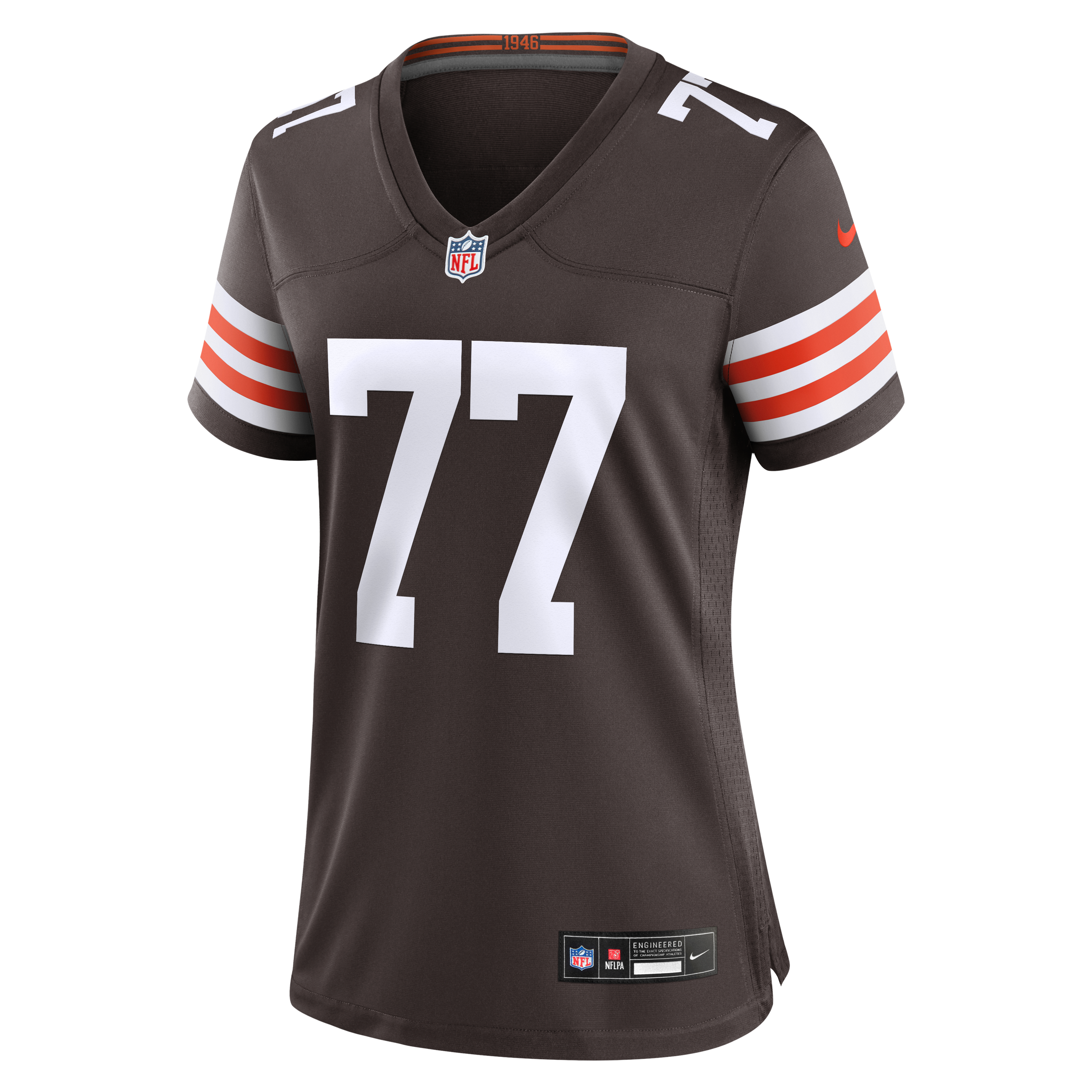 Zion Johnson Cleveland Browns Women's Team Game Jersey - Brown - Image 3