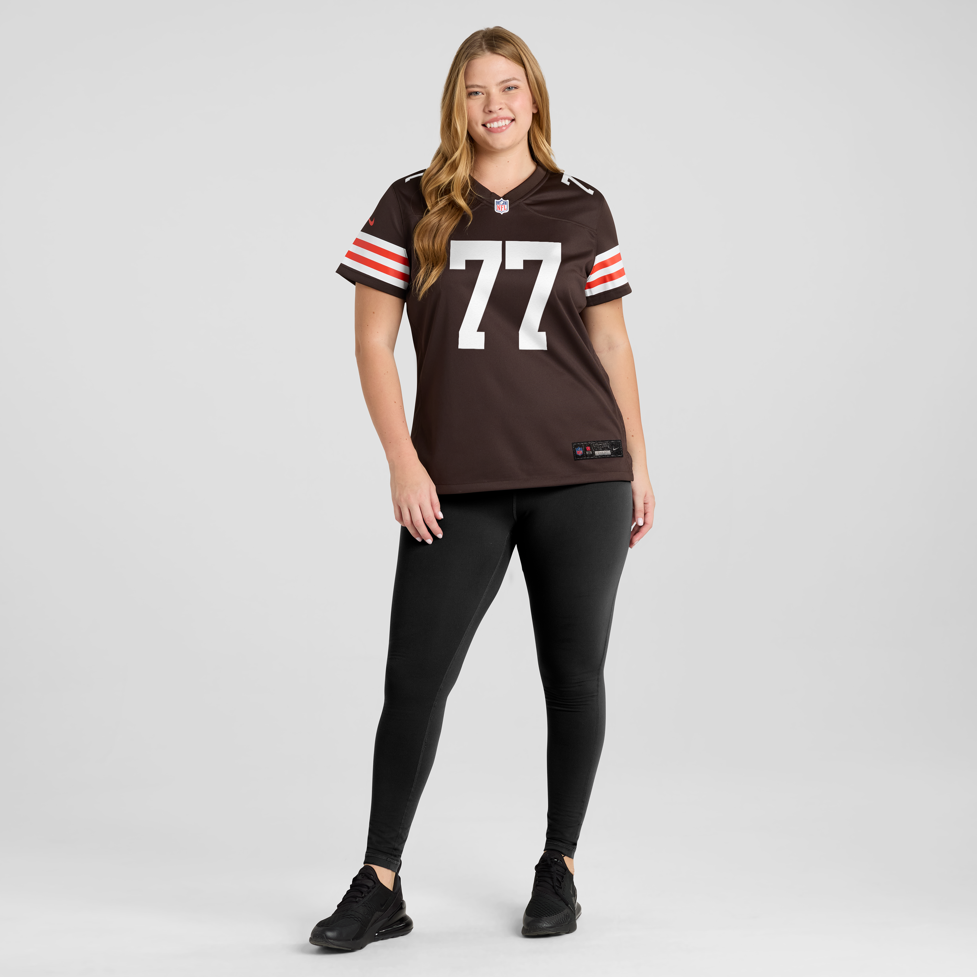 Zion Johnson Cleveland Browns Women's Team Game Jersey - Brown - Image 7