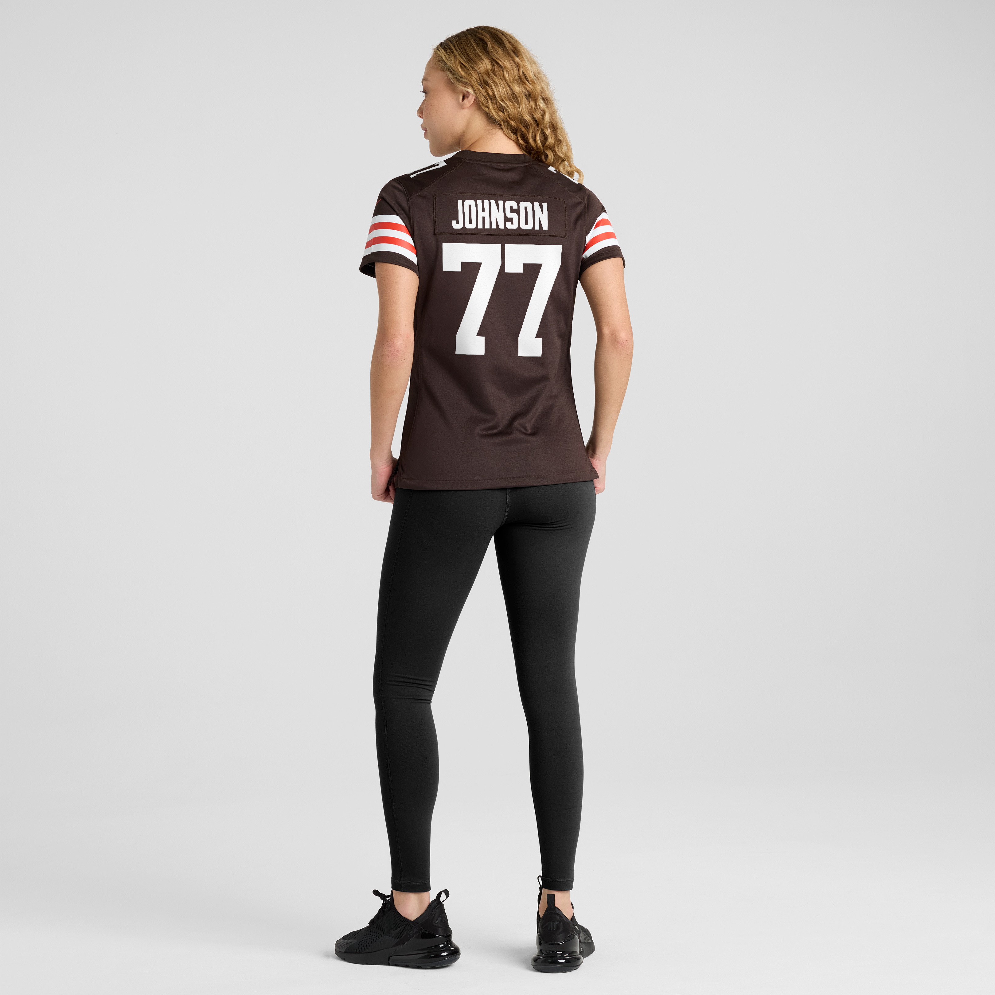 Zion Johnson Cleveland Browns Women's Team Game Jersey - Brown - Image 6