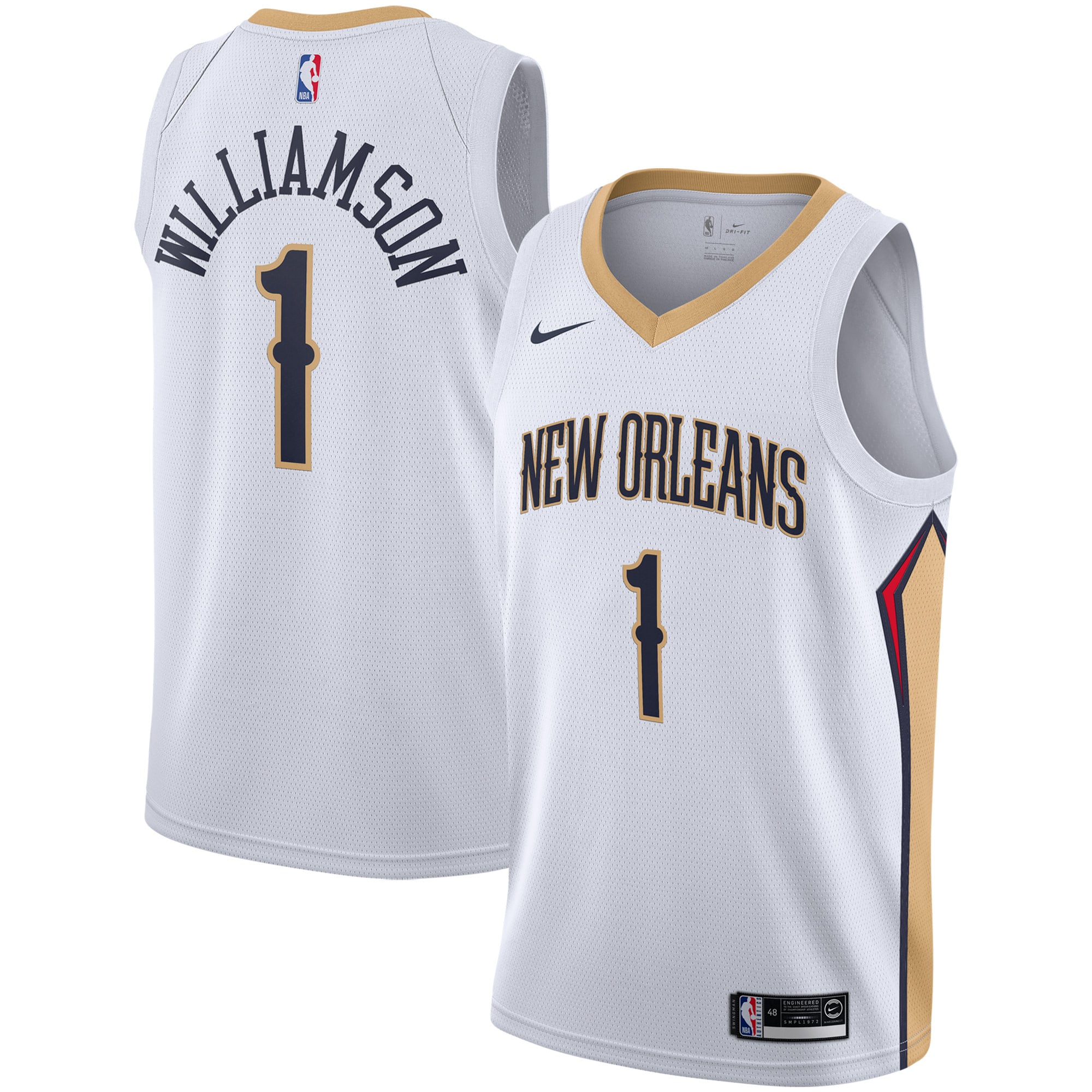 Zion Williamson New Orleans Pelicans 2019/2020 Swingman Jersey - Association Edition - White - Image 2