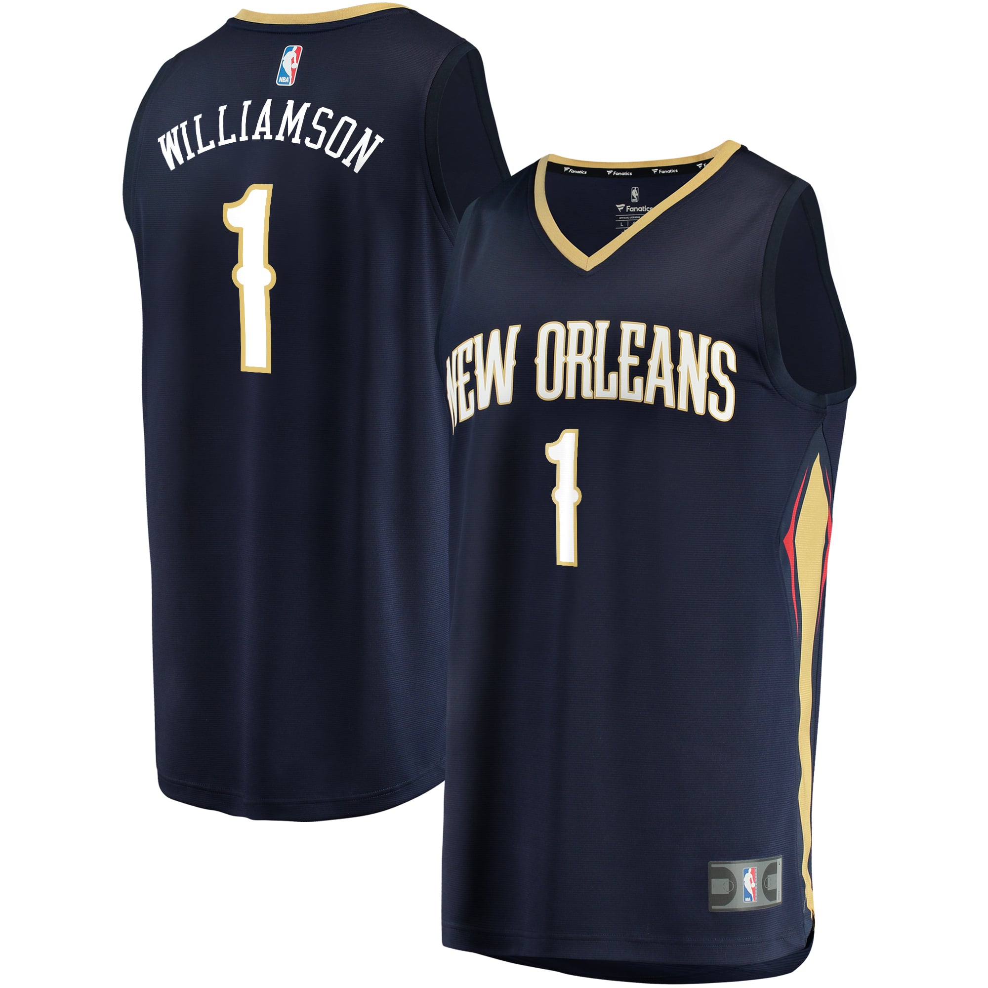 Zion Williamson New Orleans Pelicans Fast Break Jersey White - Association Edition - Navy
