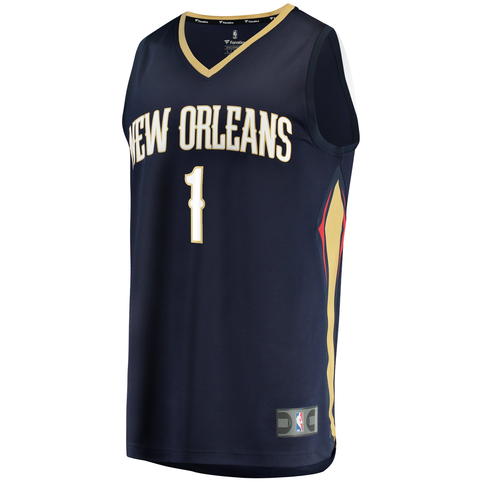 Zion Williamson New Orleans Pelicans Fast Break Jersey White - Association Edition - Navy - Image 3