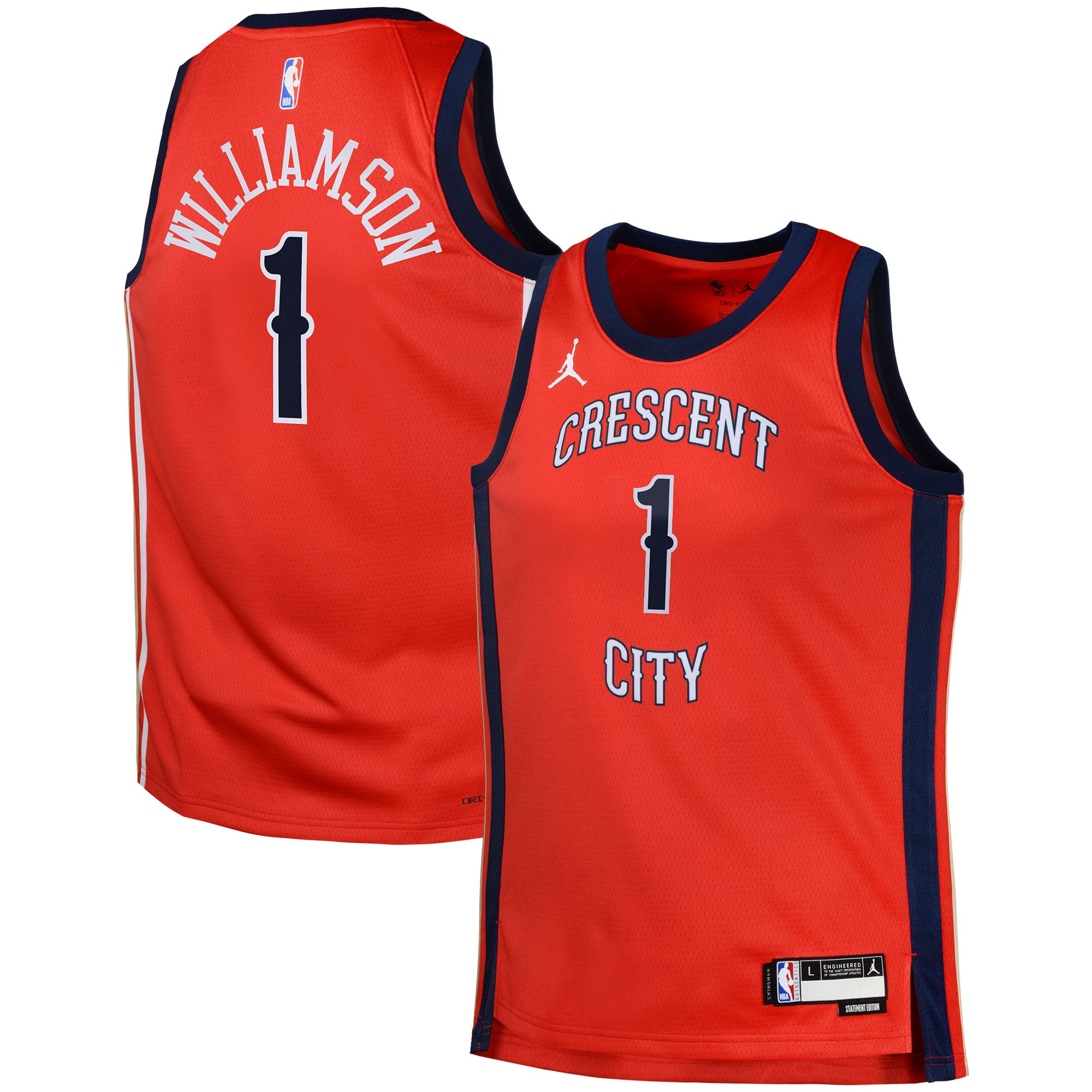 Zion Williamson New Orleans Pelicans Jordan Brand Swingman Jersey Statement - Red - Image 2